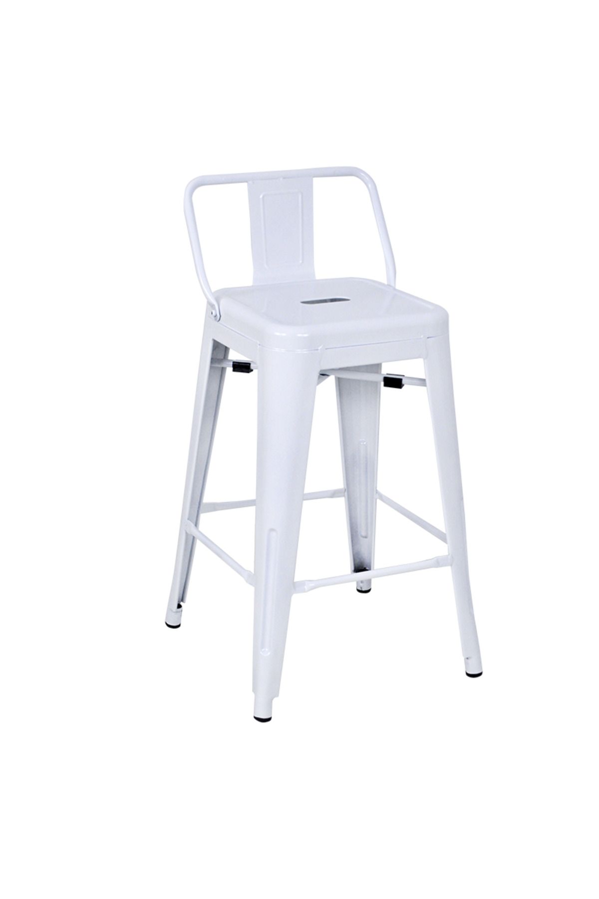 ChairLife Tolix Sırtlı Yüksek Metal Tabure