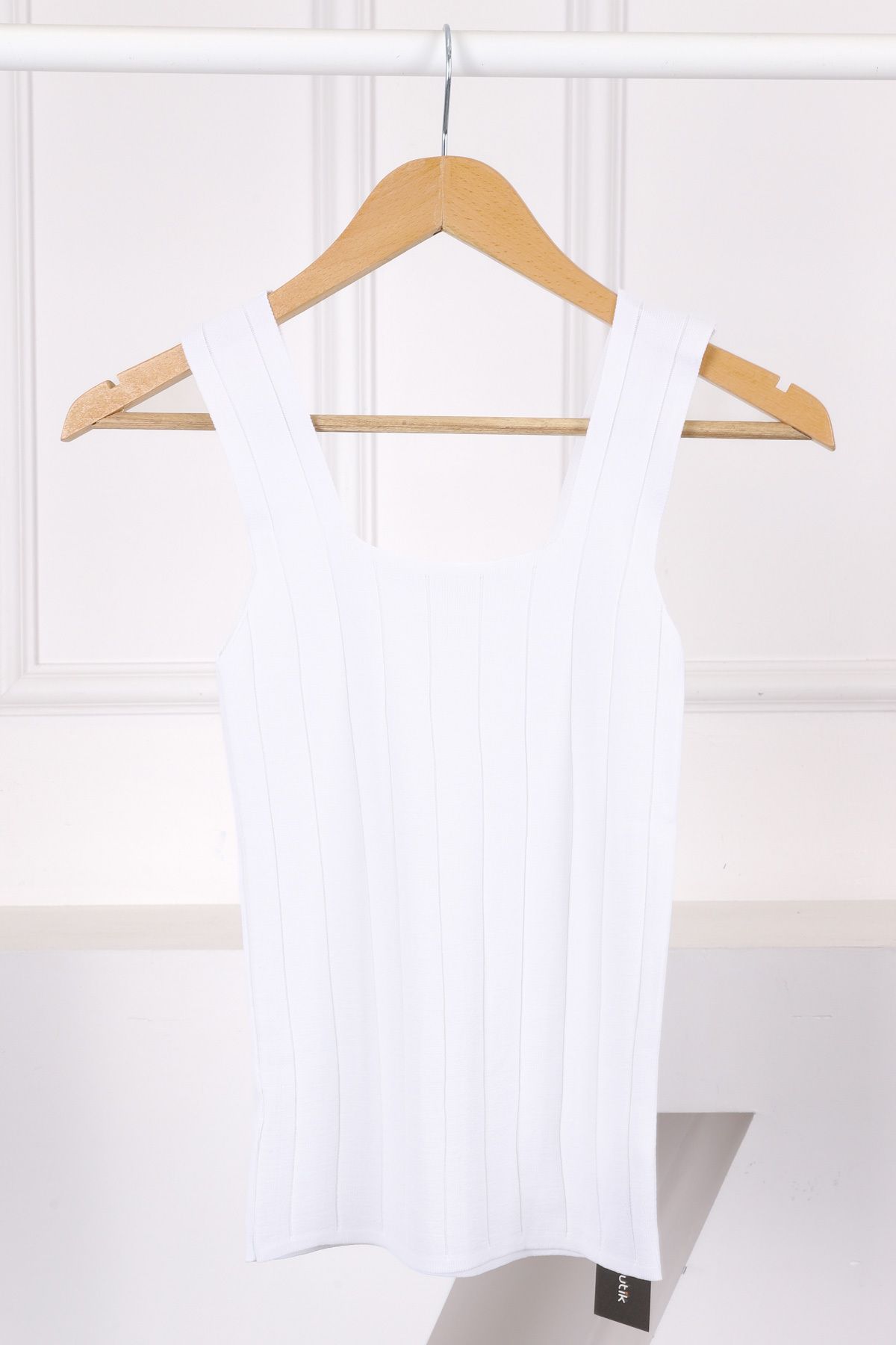 İmajButik Ekru Fitilli Kare Yaka Bluz
