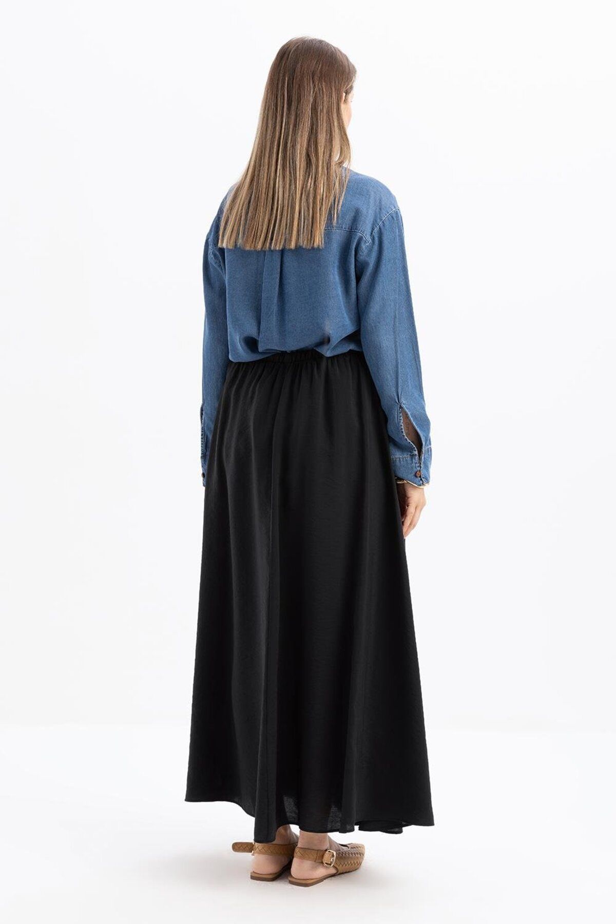 ALLDAY-Black-Elastic Basic Skirt 3