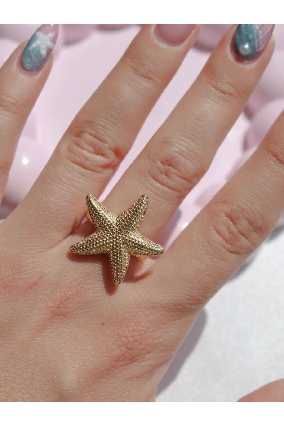 Reorah Collection Golden Starfish Yüzük