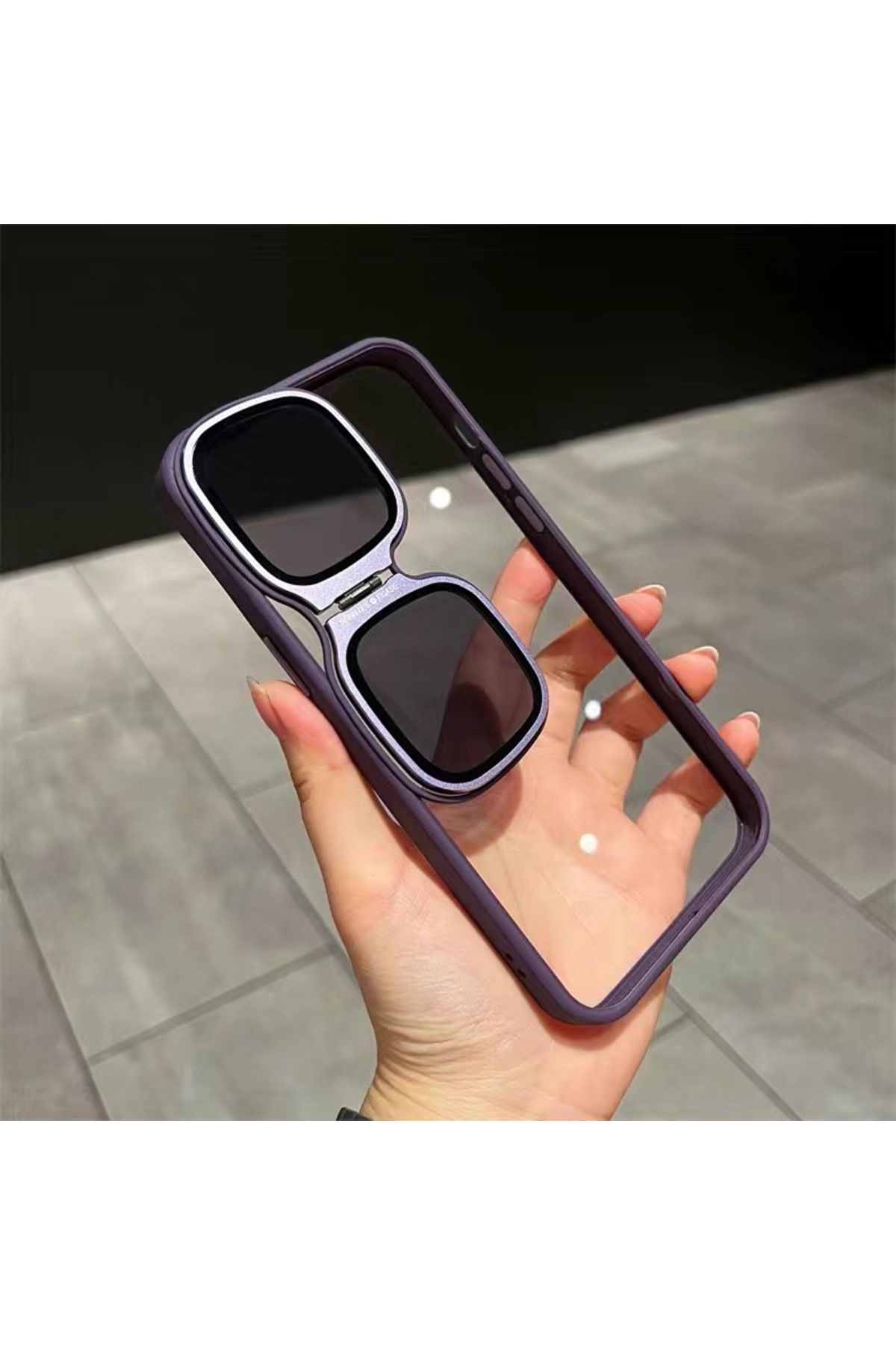 EDELFU iPhone 14 PRO MAX Metal Kamera Korumalı Gözlüklü Koruyucu Sararmaz Yanları Siyah Silikon Kılıf