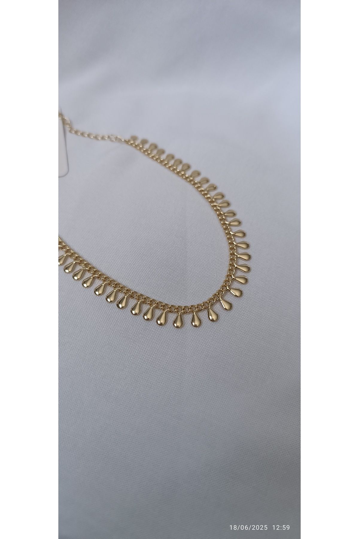 ARİ TAKI Damla model Gold çelik halhal