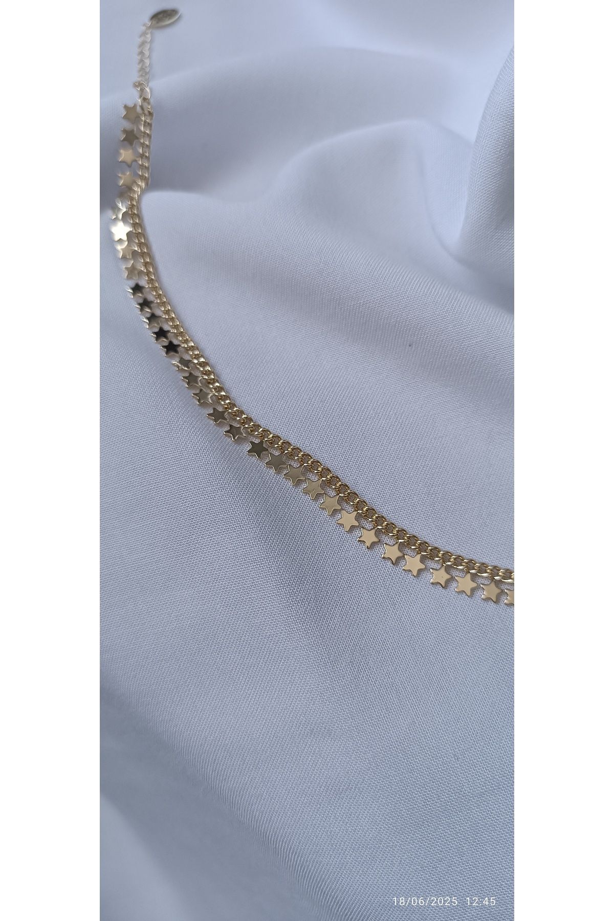 ARİ TAKI Gold yıldız çelik halhal