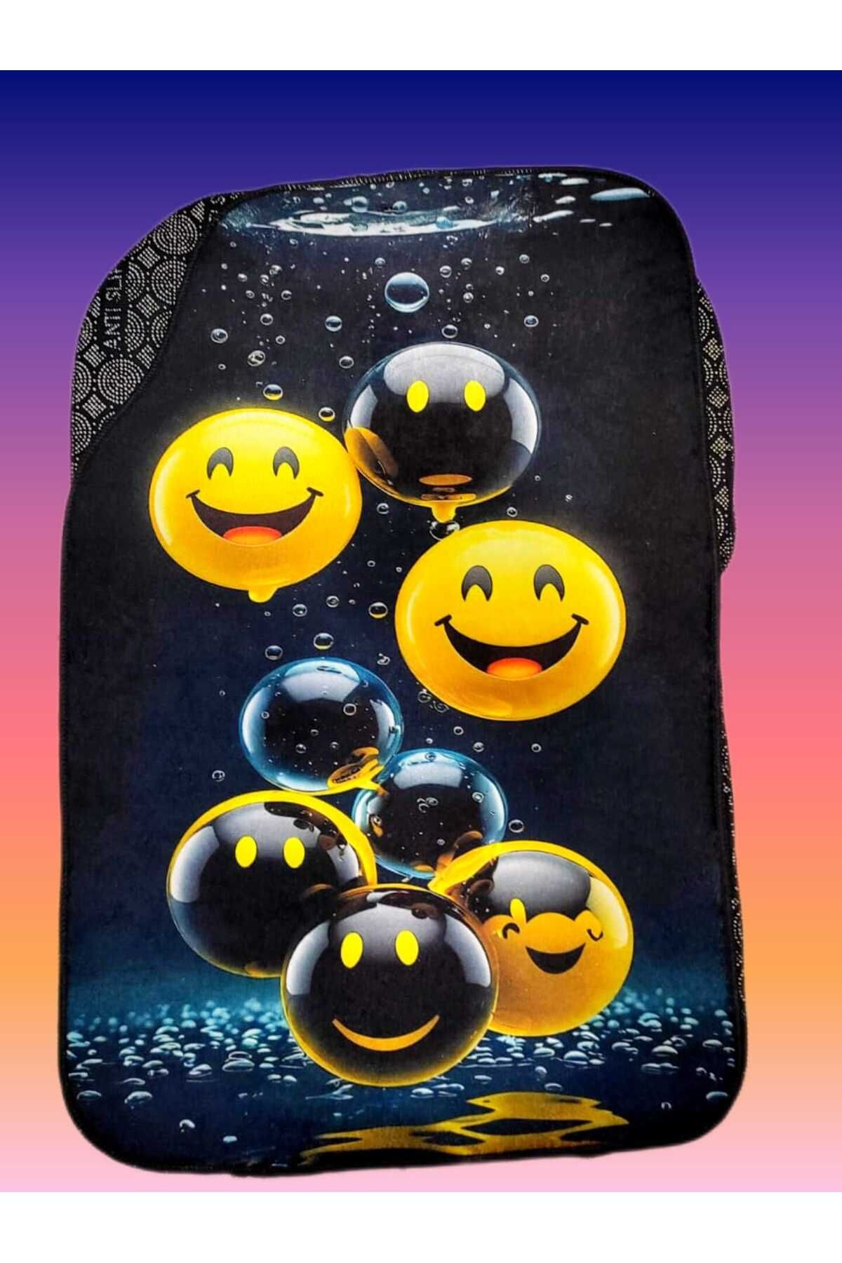 SS Oto Özel Tasarım Dijital Baskılı 4'lü Oto Halı Paspas Takımı Kaymaz Tabanlı Overloklu (48X72 & 35X48) Cm