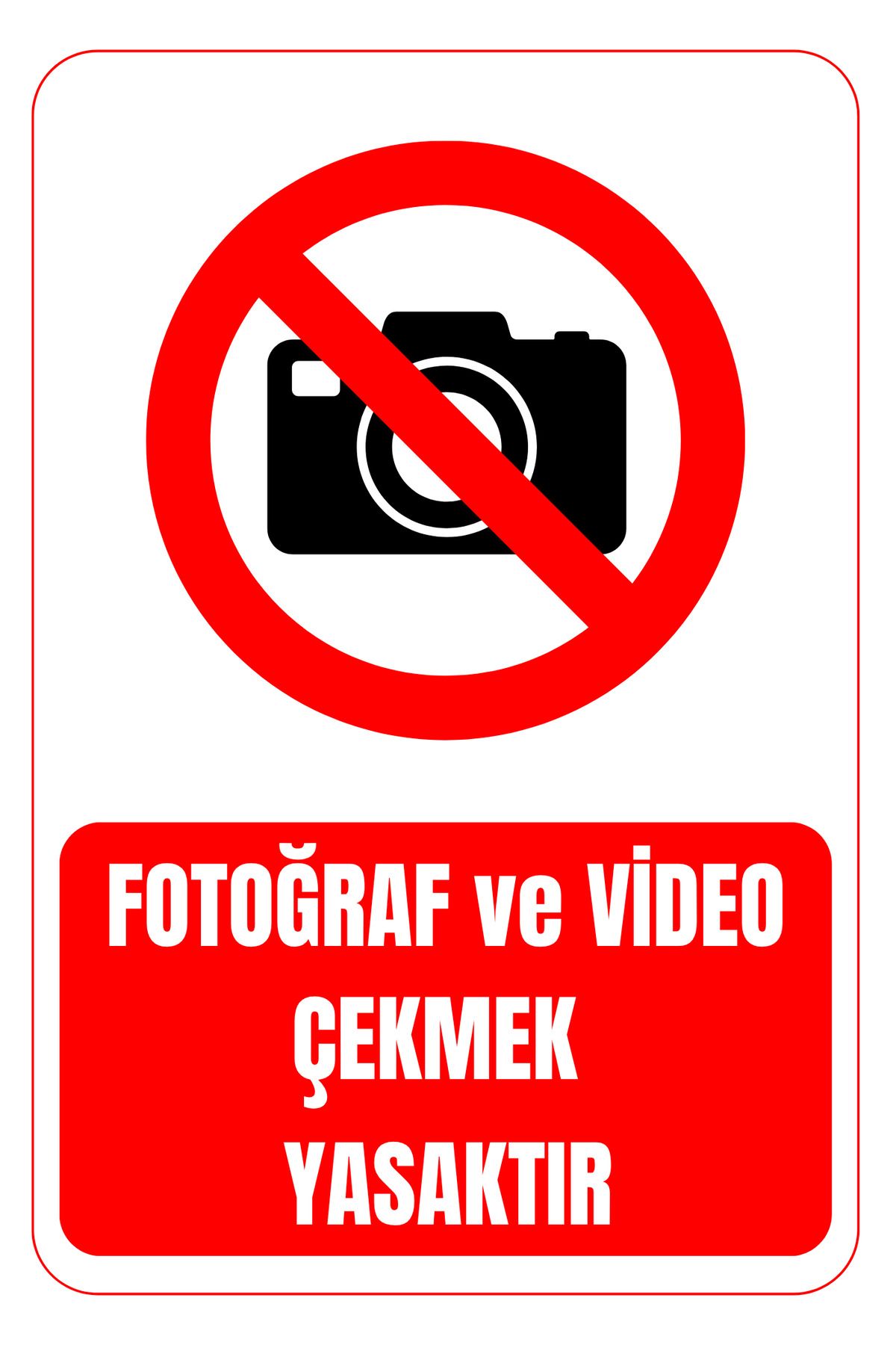 Girl Power 35 x 50 Fotoğraf ve Video Çekmek Yasaktır Folyo Baskı Sticker Uyarı Levhası