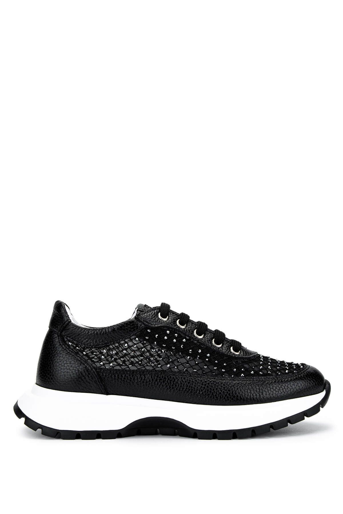 Tamer Tanca Kadın Deri/Tekstil Siyah Sneakers & Spor Ayakkabı