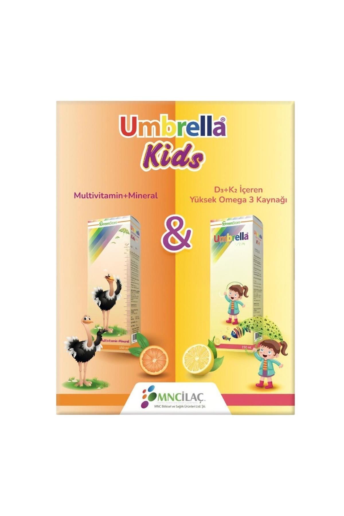 Umbrella Kids Multivitamin 150 ml + Omega-3 Şurup 150 ml