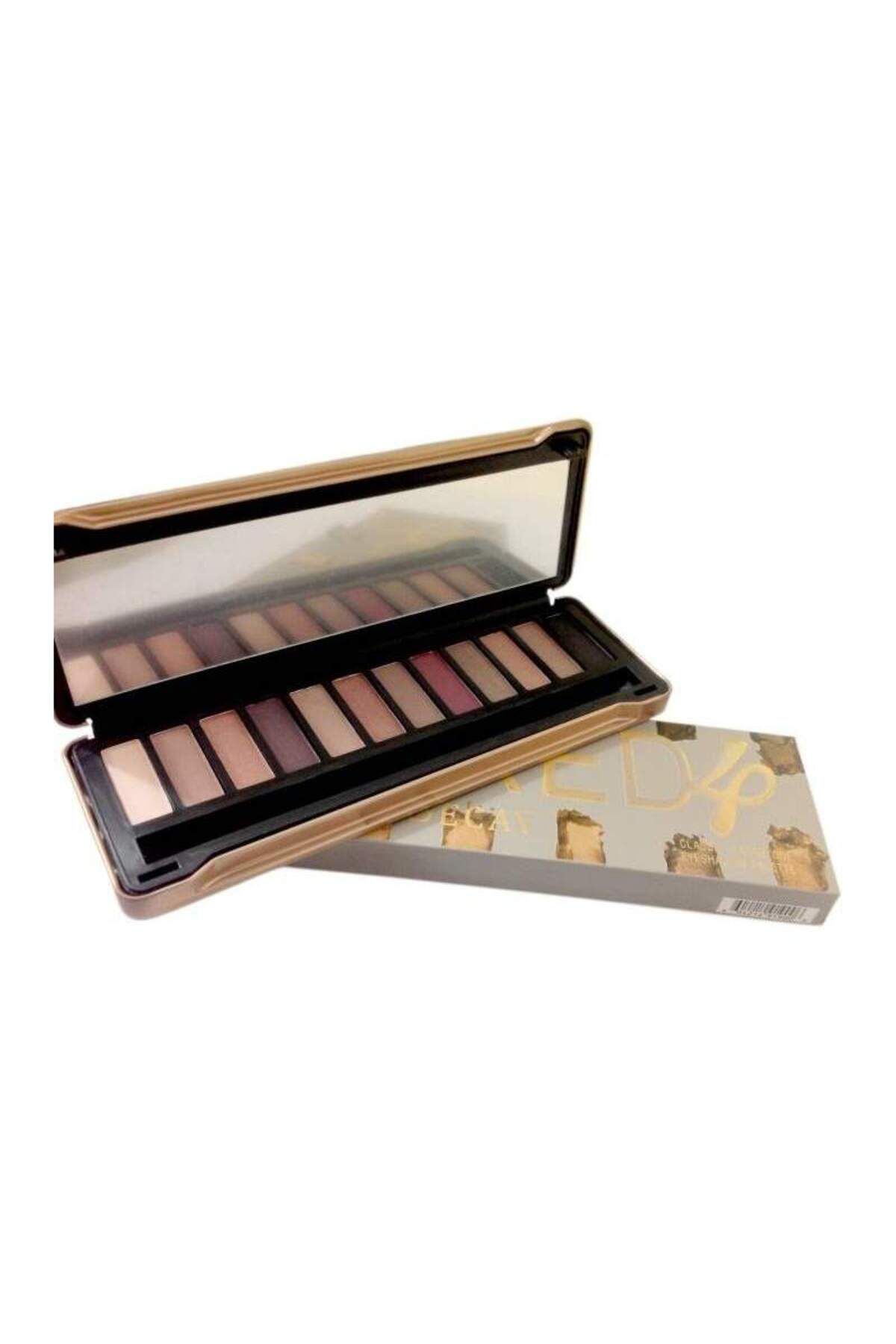 SIKS-® eyeshadow palette N4 with 12 shades, kit with mirror, nude 2
