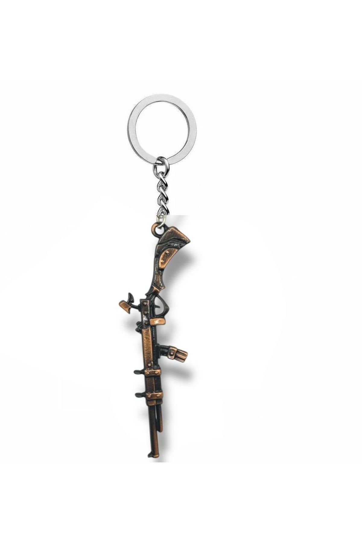 Herşey Nota Mat Siyah Barrett REC7 Piyade Tüfeği Figürlü Anahtarlık – Unisex Metal Askerî Aksesuar