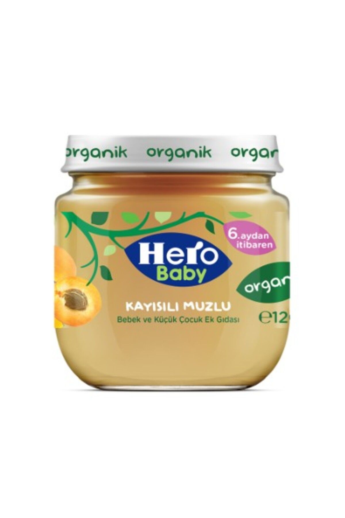 NW NessiWorld Nessiworld Hero Baby Organik Kayısı Muz Püresi Kavanoz Mama 120 Gr