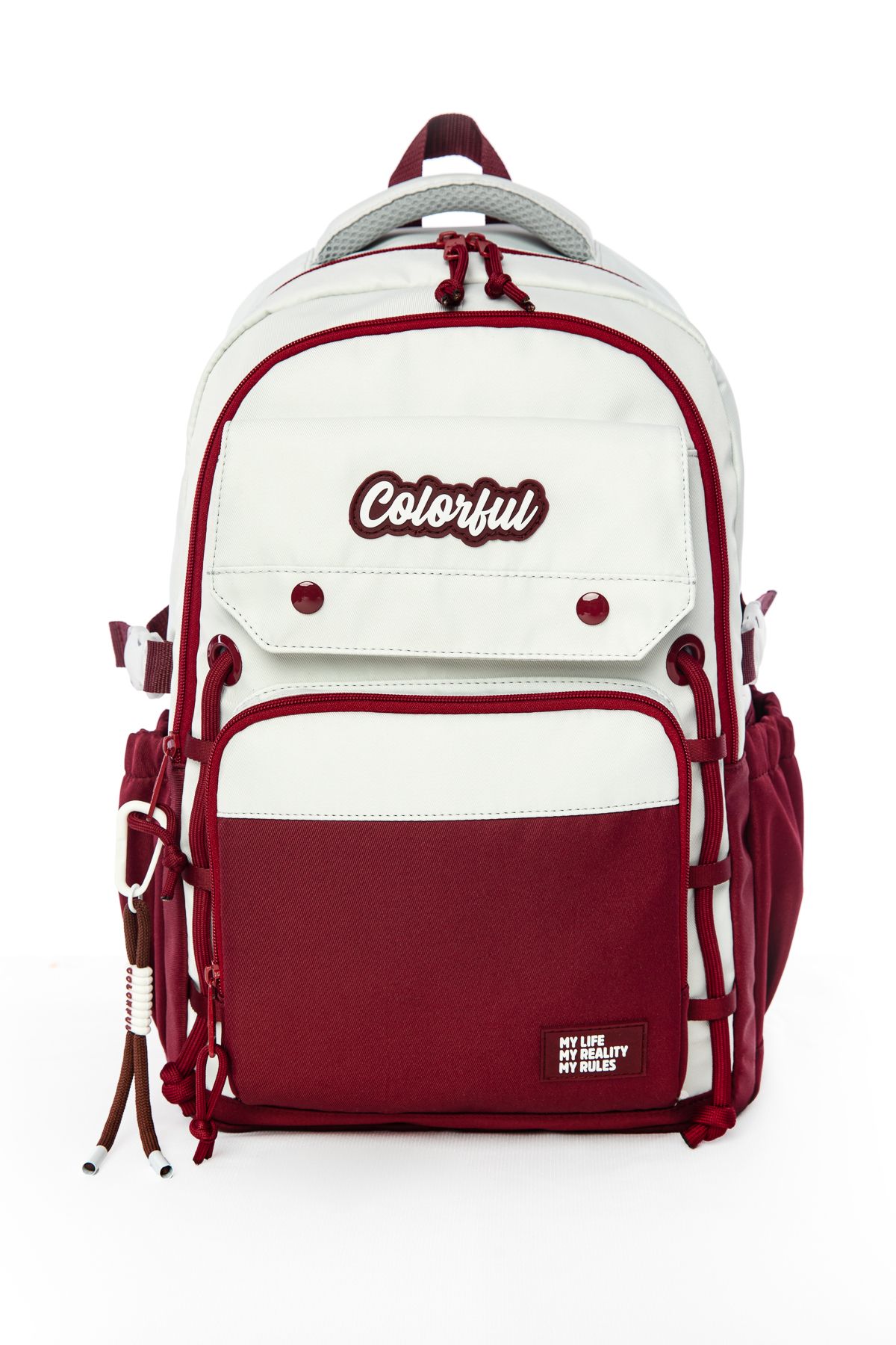 Colorful Clasic Sırt Çantası Bordo