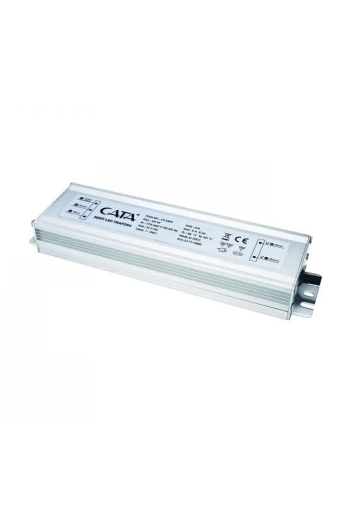 Cata Ct-2591 5 Amper 60W IP64 Dış Mekan Şerit Led Trafosu Slim