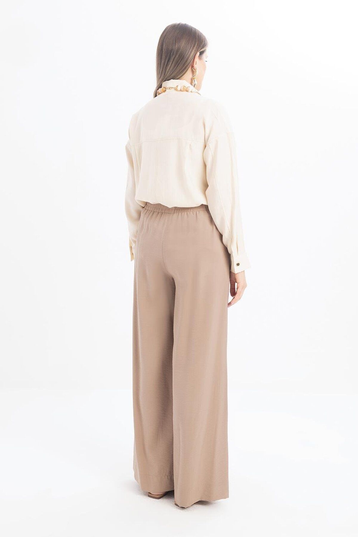 ALLDAY-Mink-Wide Leg Pants with Elastic Waist 3