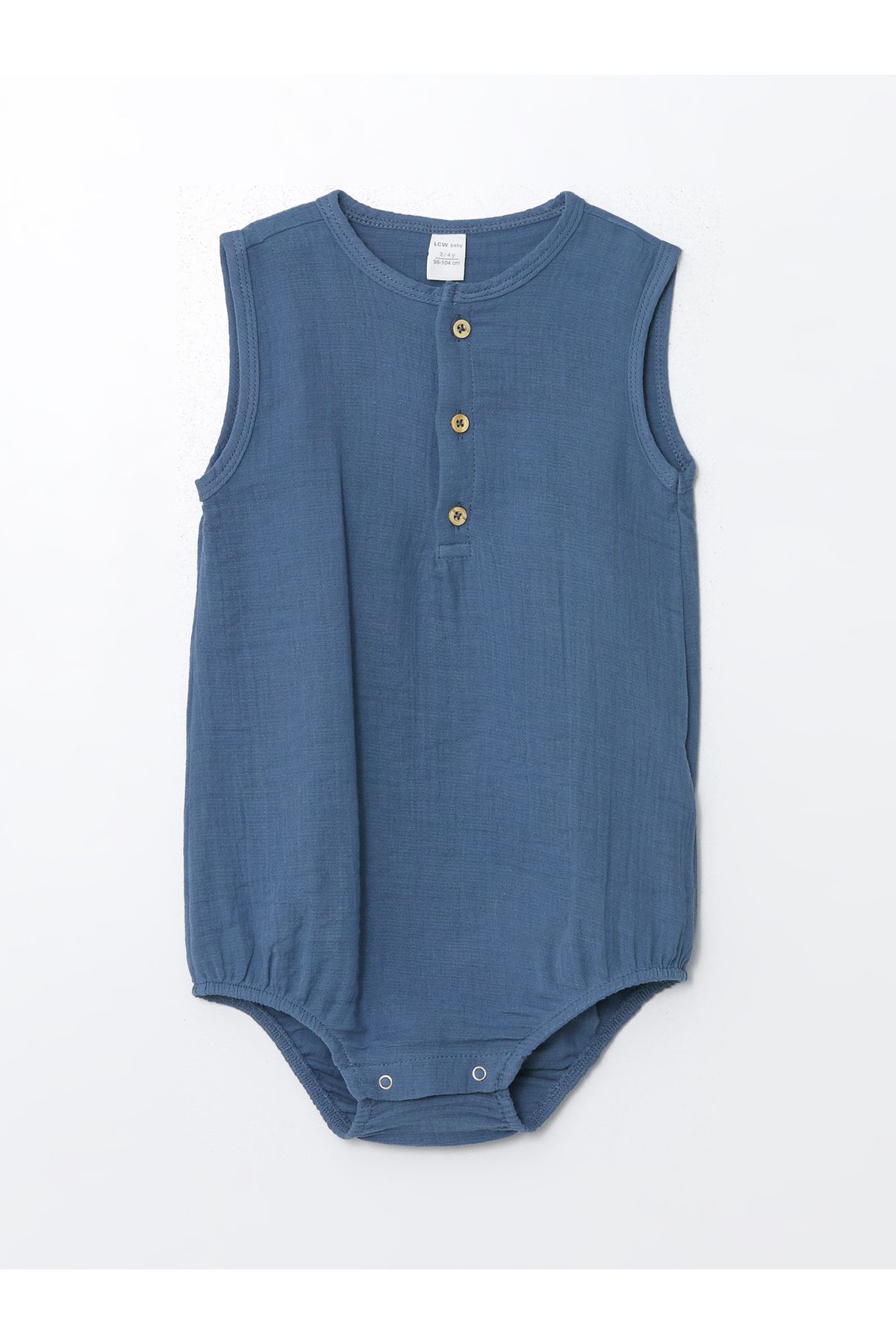 LC Waikiki Bisiklet Yaka Basic Erkek Bebek Çıtçıtlı Bodysuit