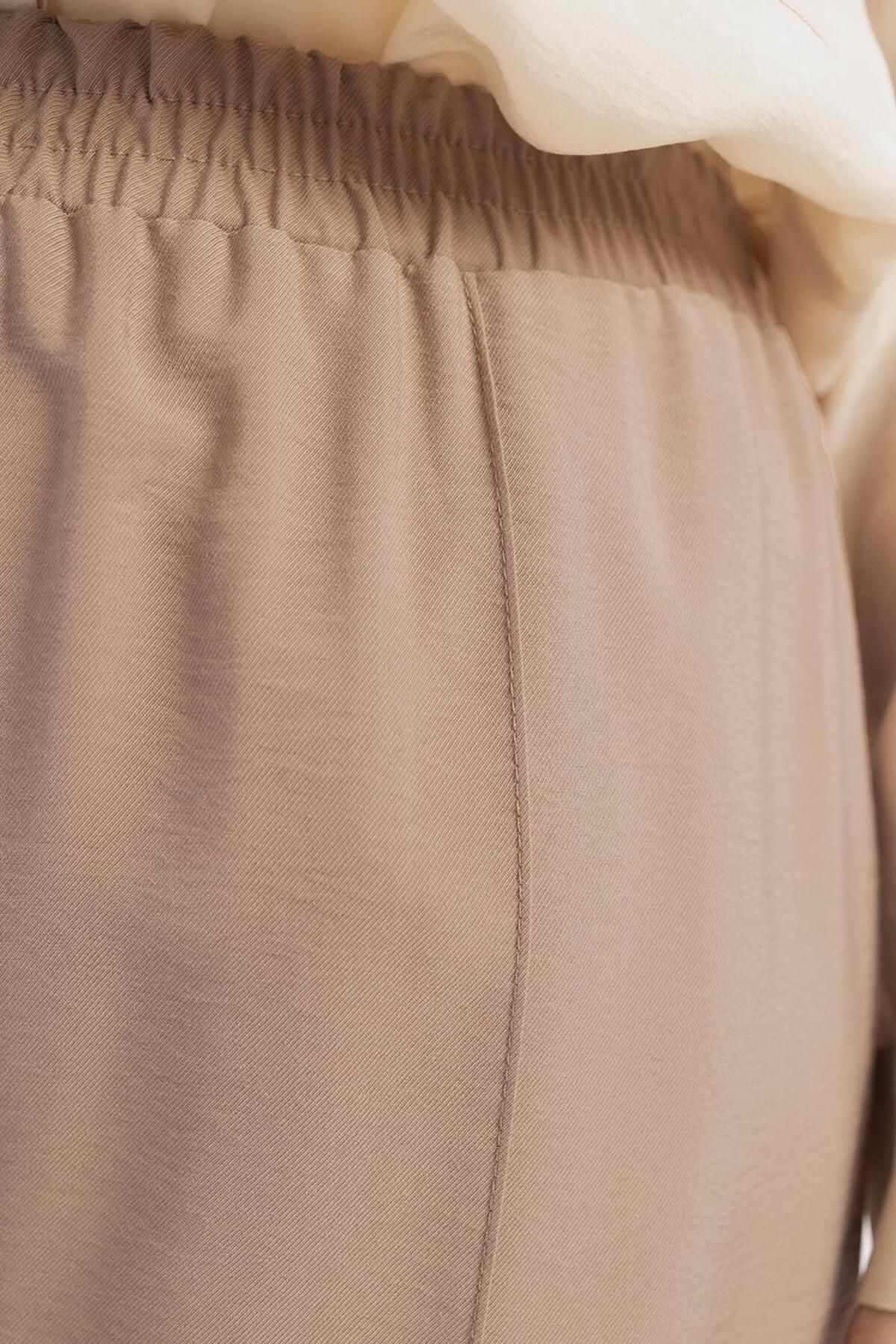 ALLDAY-Mink-Wide Leg Pants with Elastic Waist 5