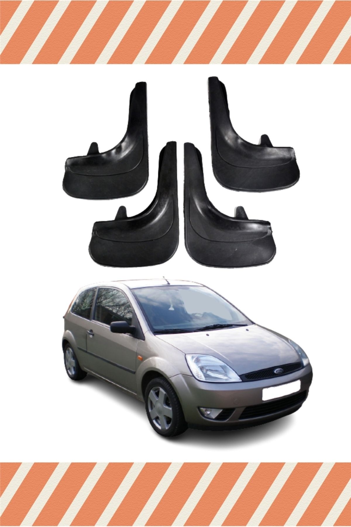 Alpax Ford Fiesta 2002-2009 4'lü Tozluk Çamurluk Paçalık alpax