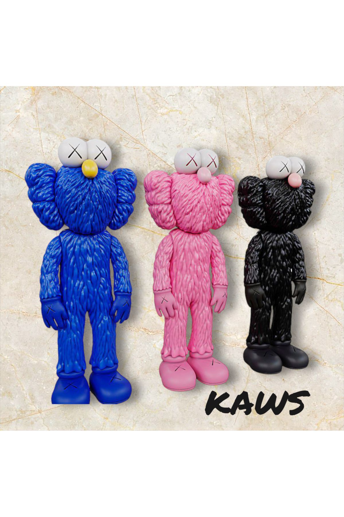 Goplast Premium Renkli Kaws Figürleri 20cm 3 lü paket
