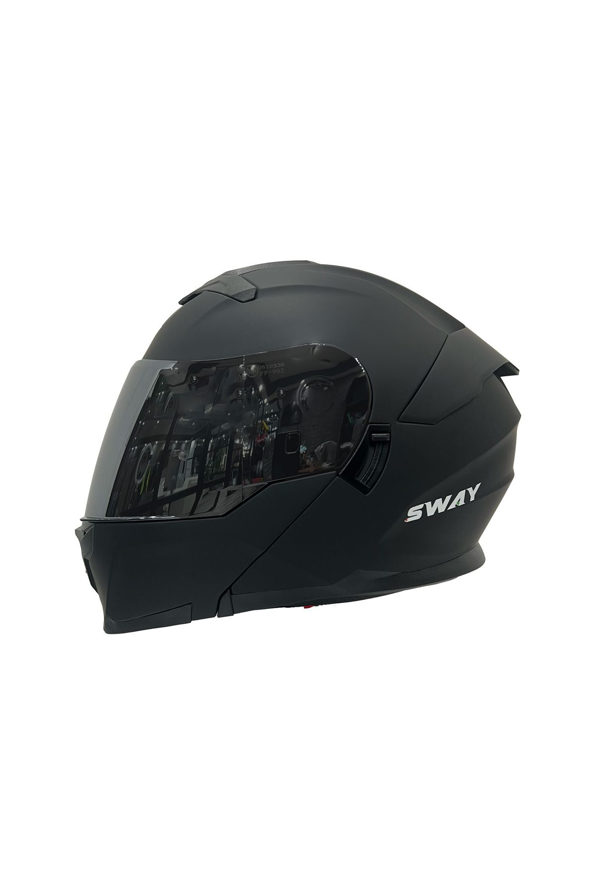 Sway 912 SİYAH ÇİFT VİZÖR ÇENE AÇILIR KASK