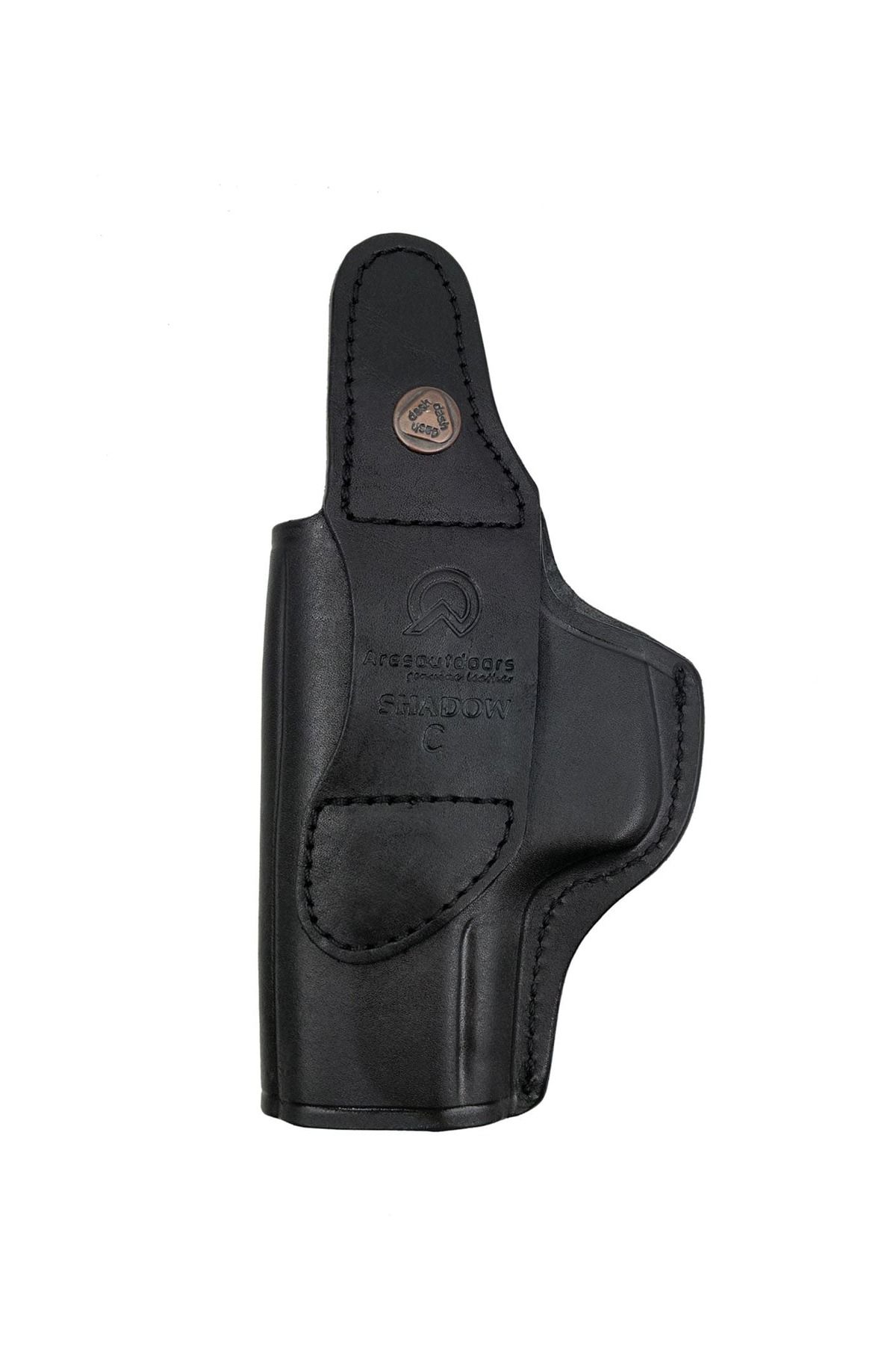 Aresoutdoors CZ Shadow 2 Compact Uyumlu Siyah Kemer İçi Mandallı Gerçek Deri Silah Kılıfı