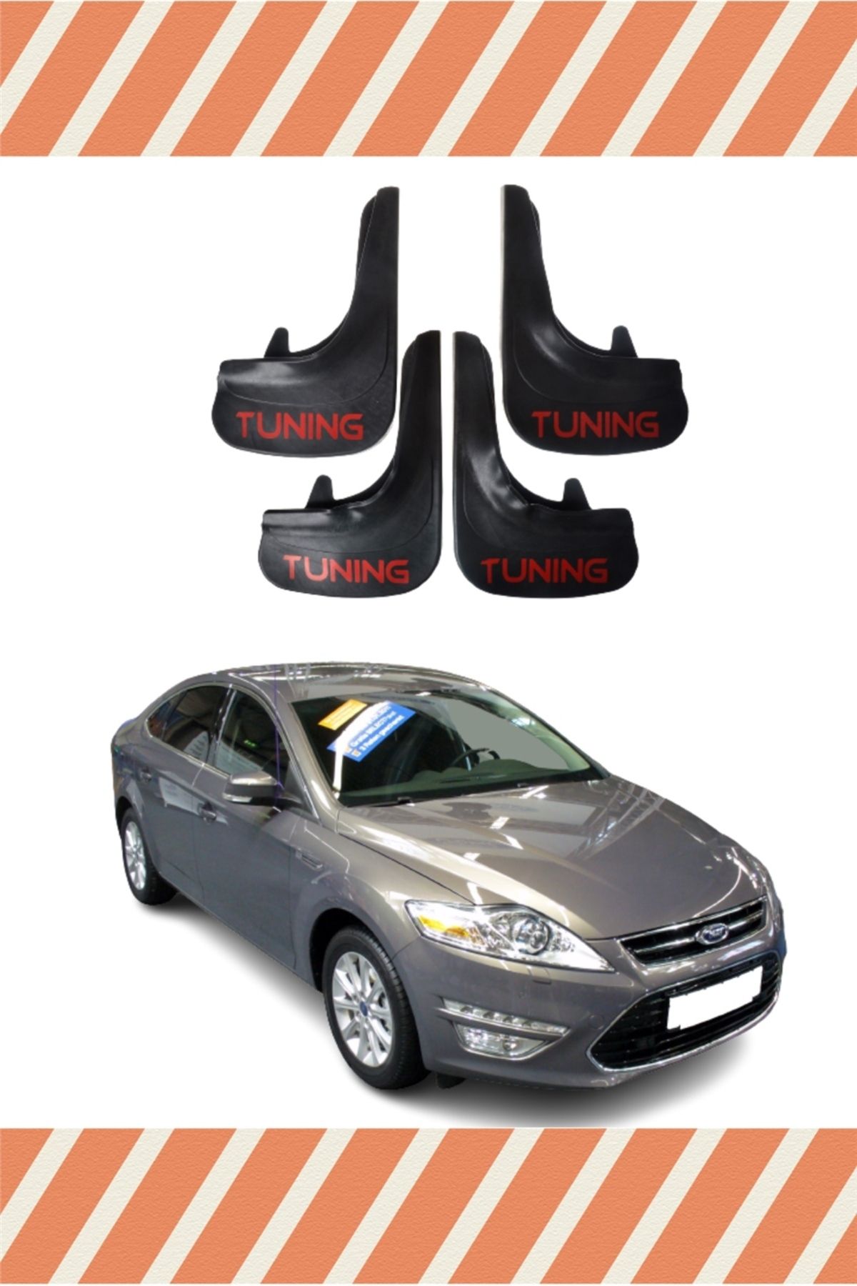 Alpax Ford Mondeo 2008-2013 Tunıng Yazılı 4'lü Tozluk Çamurluk Paçalık alpax
