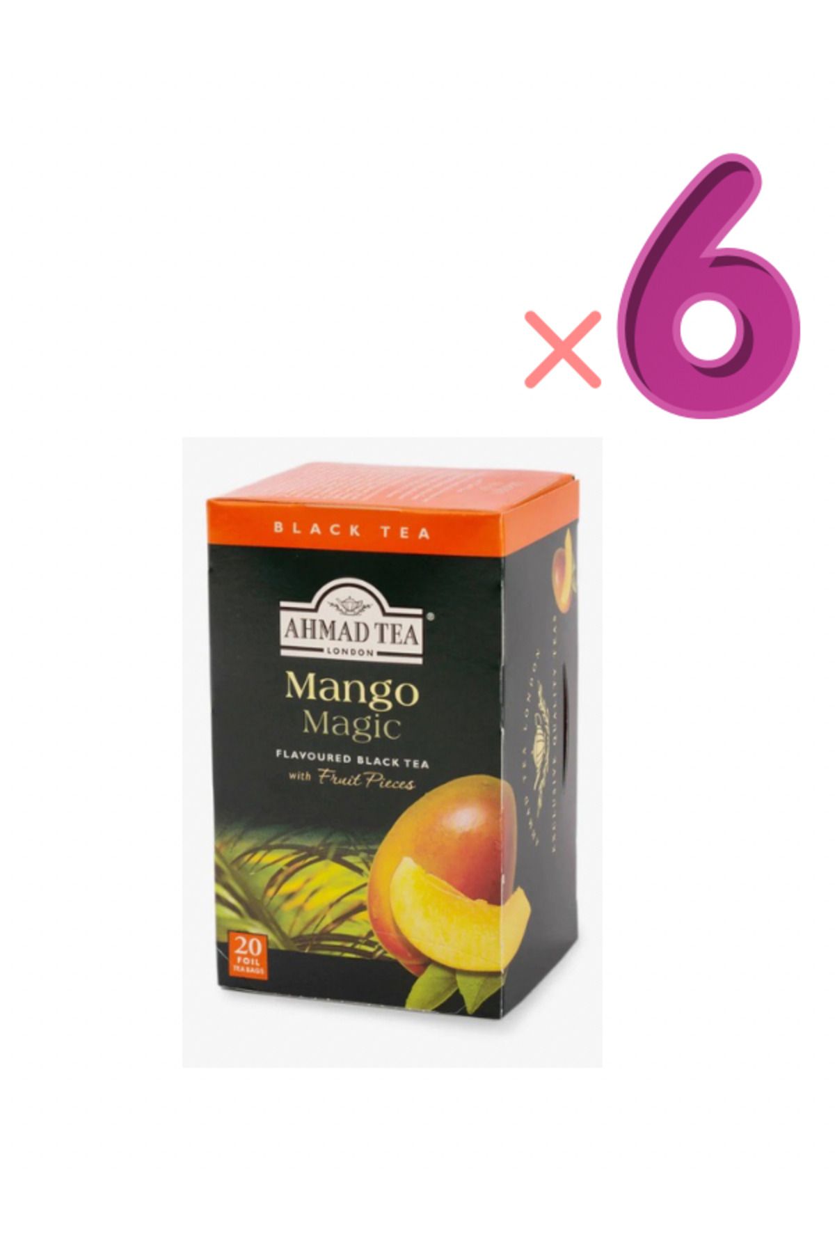 Ahmad Tea Mango Siyah Çay Bardak Sallama 20li x 6 Paket
