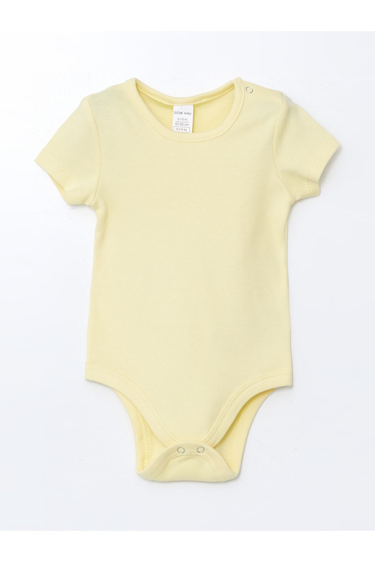 LC Waikiki Bisiklet Yaka Basic Kız Bebek Çıtçıtlı Bodysuit