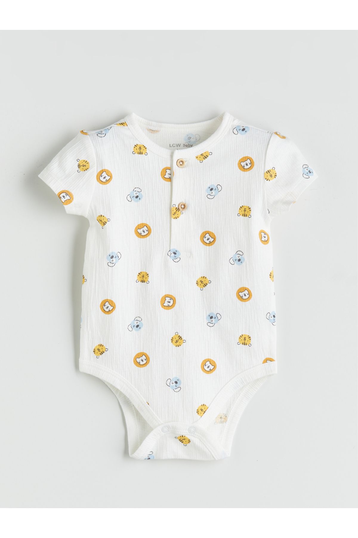 LC Waikiki Baskılı Erkek Bebek Çıtçıtlı Bodysuit