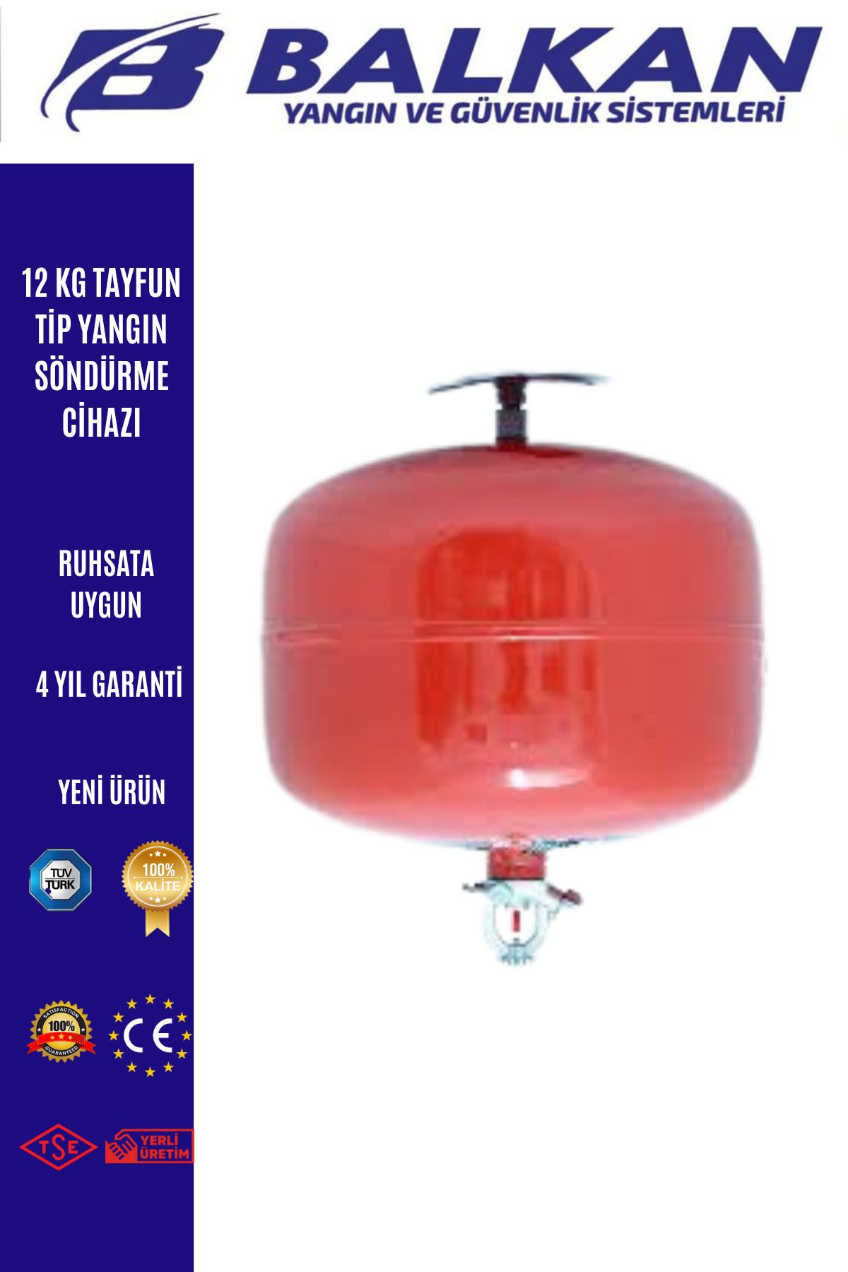 Balkan Ticaret 12 KG TAYFUN TİP YANGIN SÖNDÜRME CİHAZI