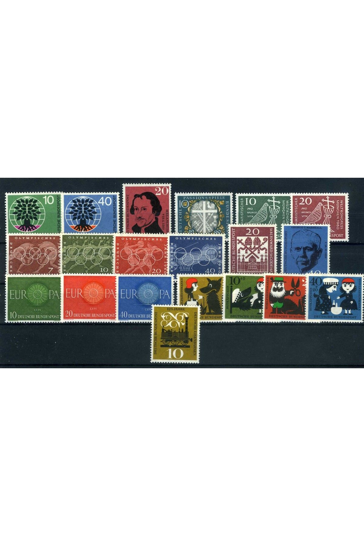 Jupiter Stamps Koleksiyon Pulları,1960 Almanya Yıl Seti,Tam Koleksiyon,Konsept Hediyelik,Hobiler,ASB-94255557
