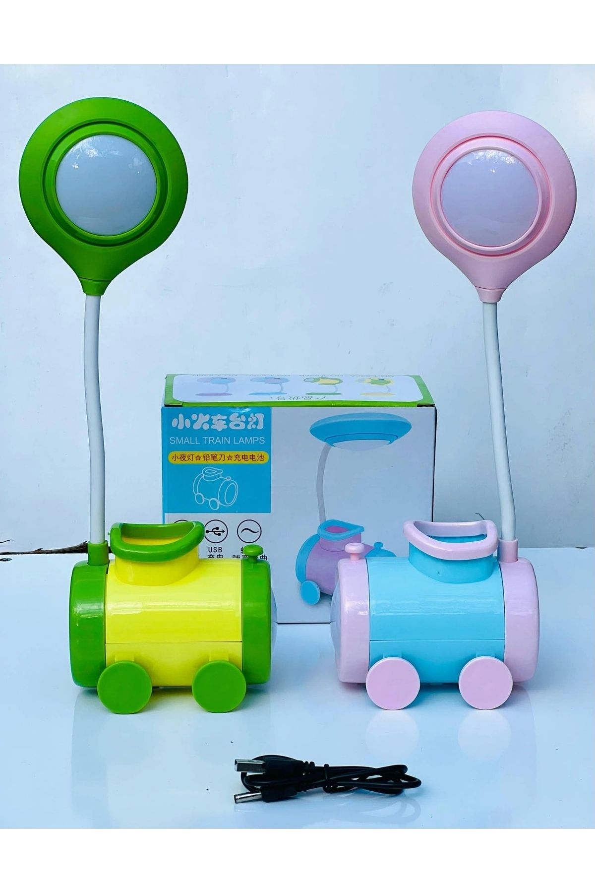 shopwave Tren Figürlü Masa Lambası