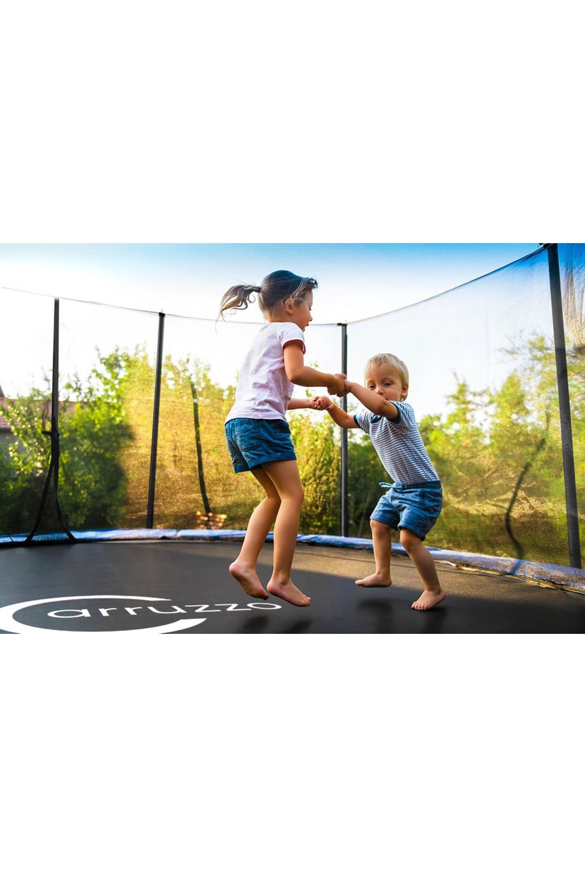 SERSIMO-Caruzzo trampoline, with external protective net, 366 cm, 150kg 2
