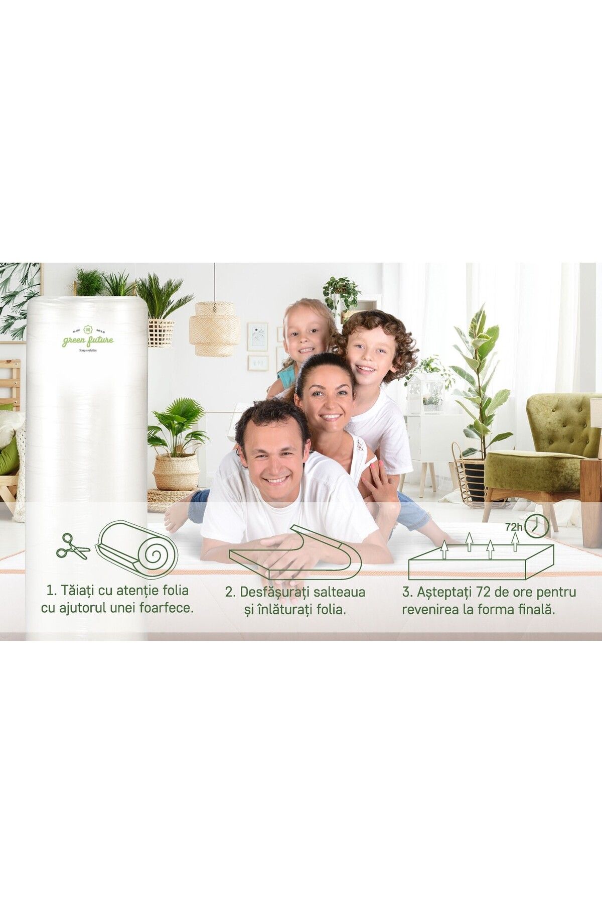 Green Future-Orange Line Orthopedic Mattress 160x190 Cm, H 18 Cm - Hypoallergenic, Anatomical 11