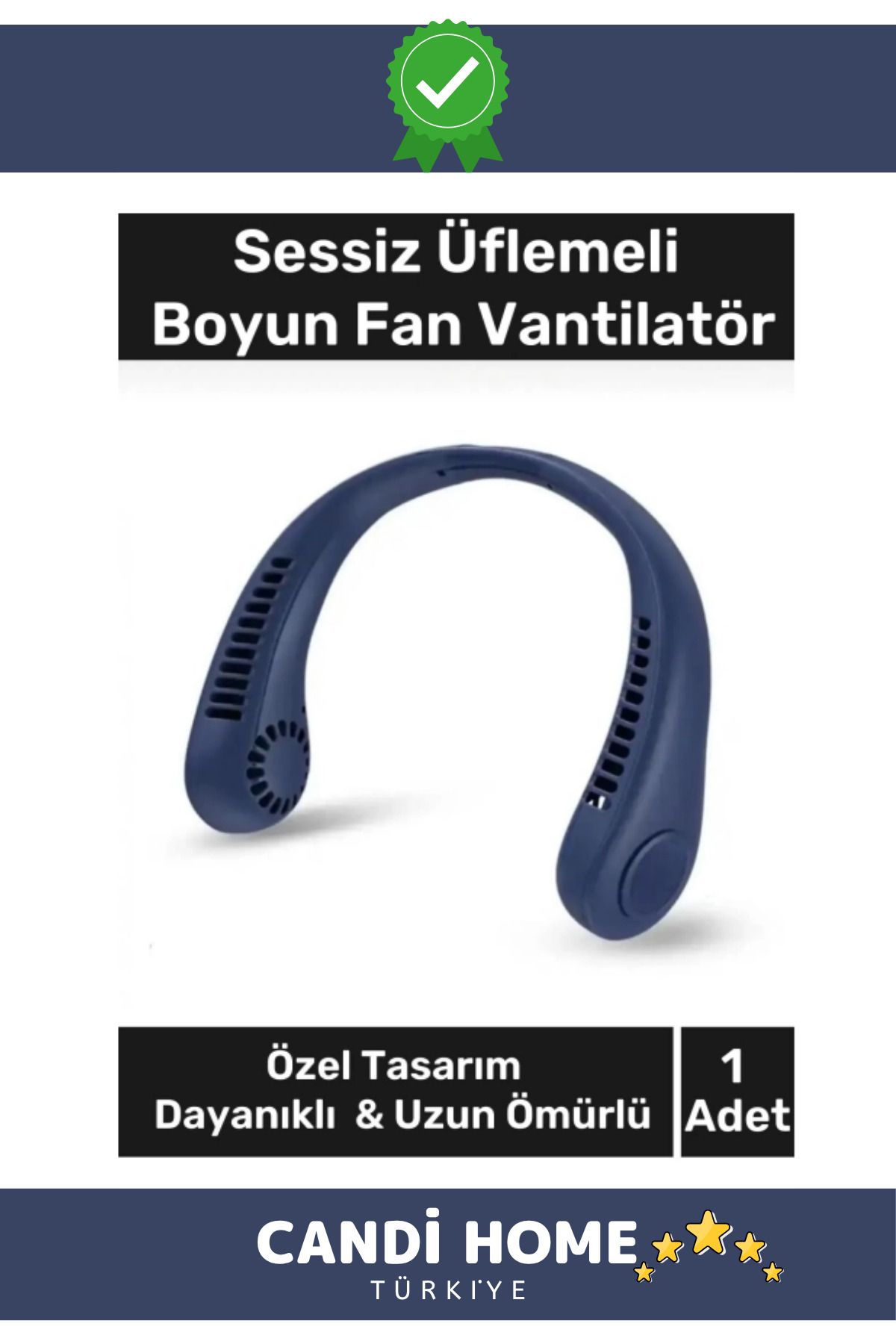 HOBİ CONDİ New Premium Özel Seri Taşınabilir Şarjlı Güçlü Sessiz Hava Soğutucu Üflemeli Boyun Vantilatör
