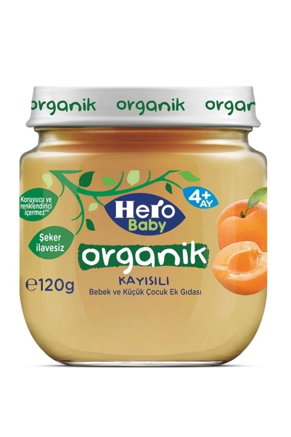 Eng Nessiworld Hero Baby Organik Kayısı Kavanoz Mama 120 Gr