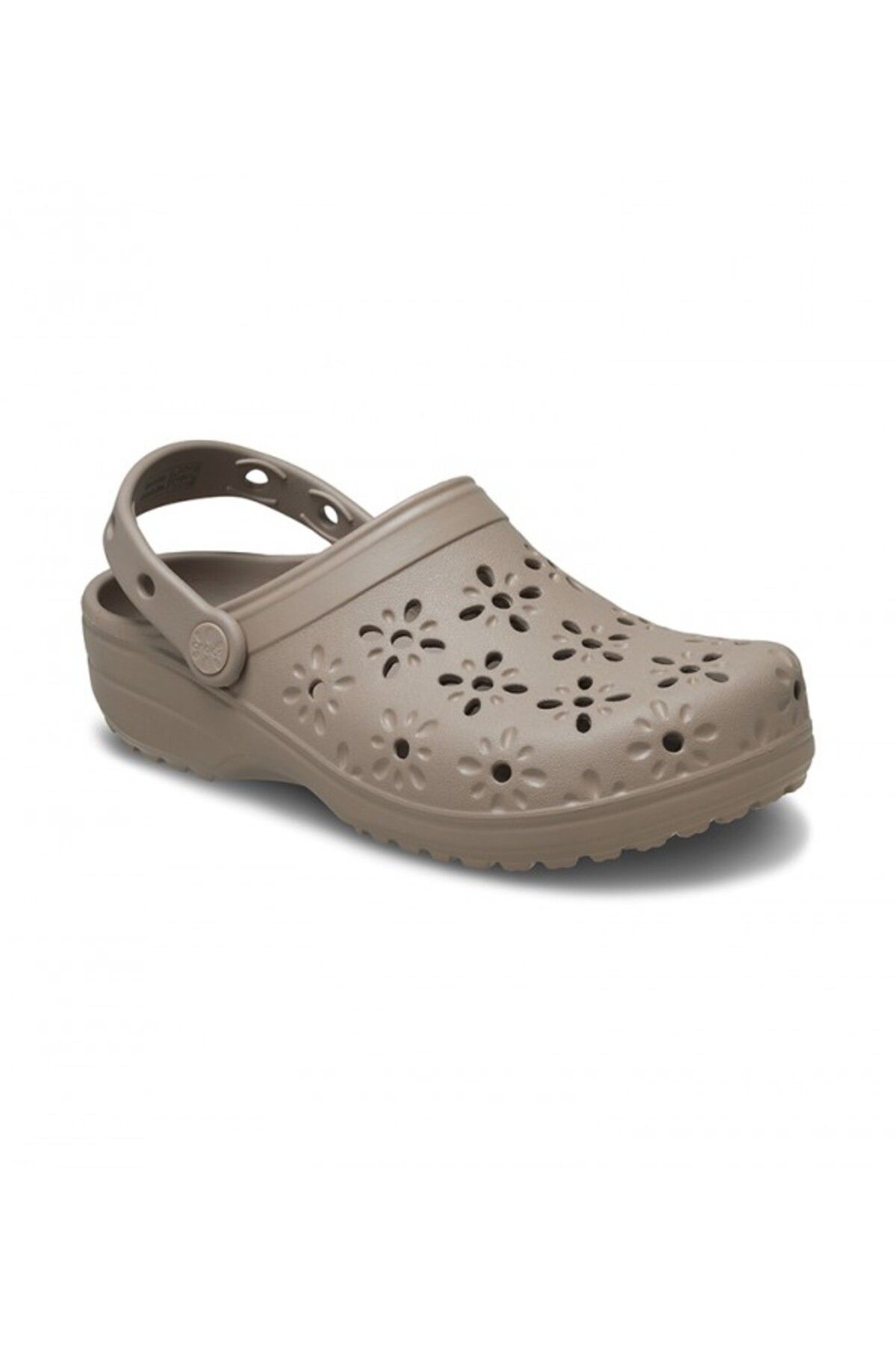 Crocs-Grey Classic Floral Cut Out Clog 5