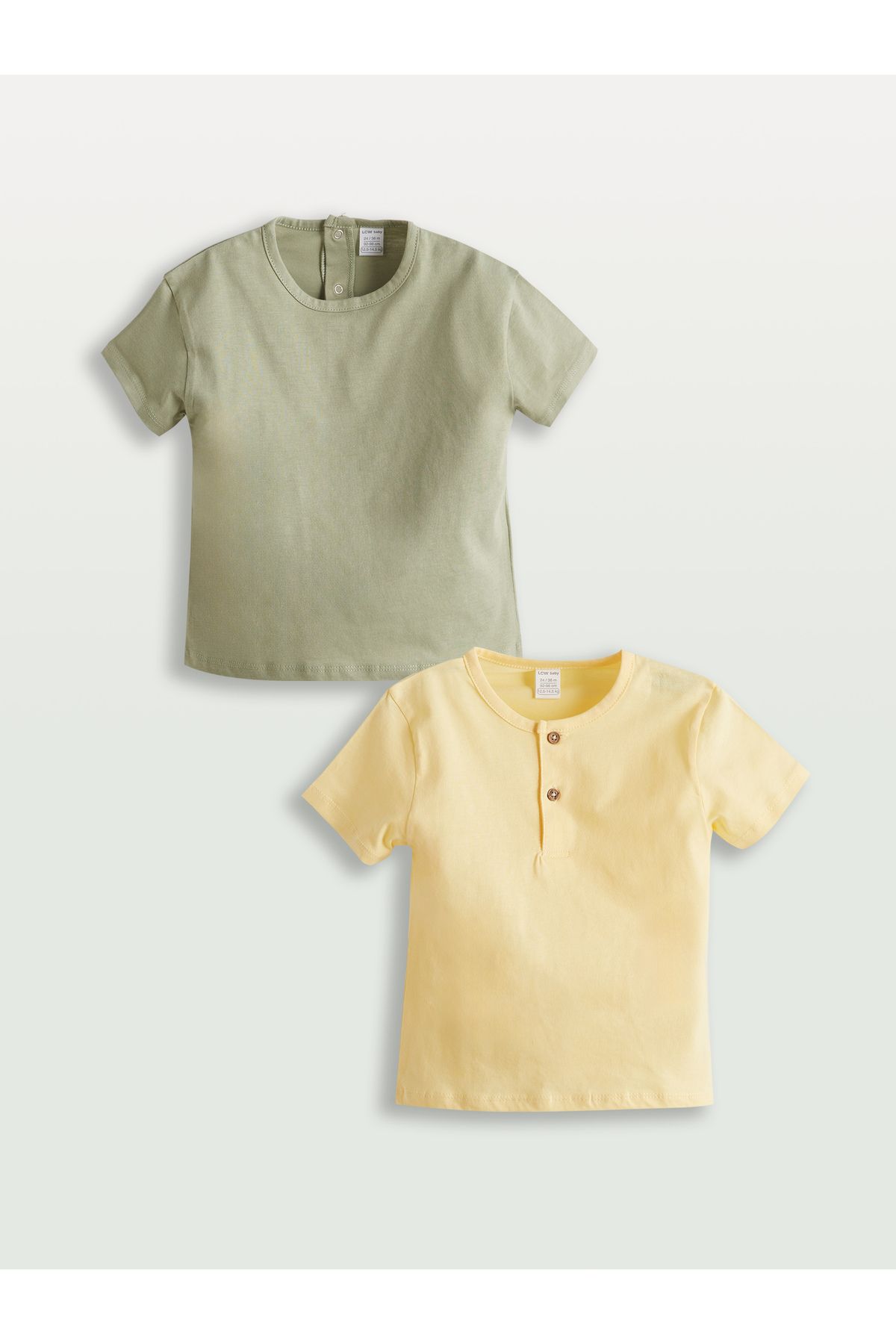 LC Waikiki Bisiklet Yaka Basic Erkek Bebek Tişört 2'li