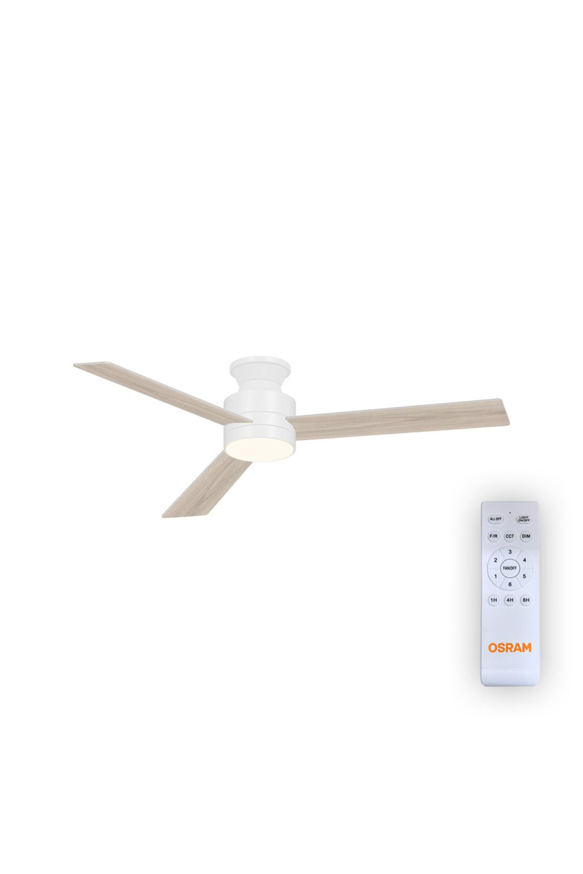 Osram Ceiling Blade Fan 18W 3 Kanatlı Beyaz Kumandalı Tavan Vantilatörü