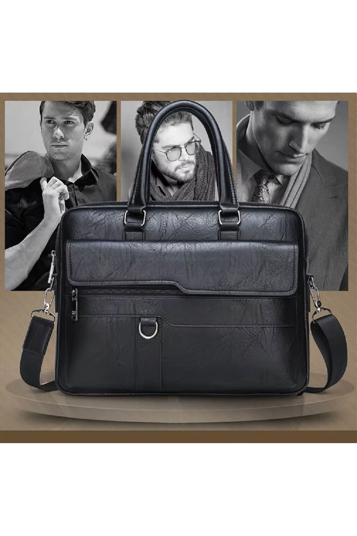 homelifestyle Business Serisi 14” Pu Deri Erkek Laptop & Evrak Çantası - Siyah (6 * 38 * 27 CM)