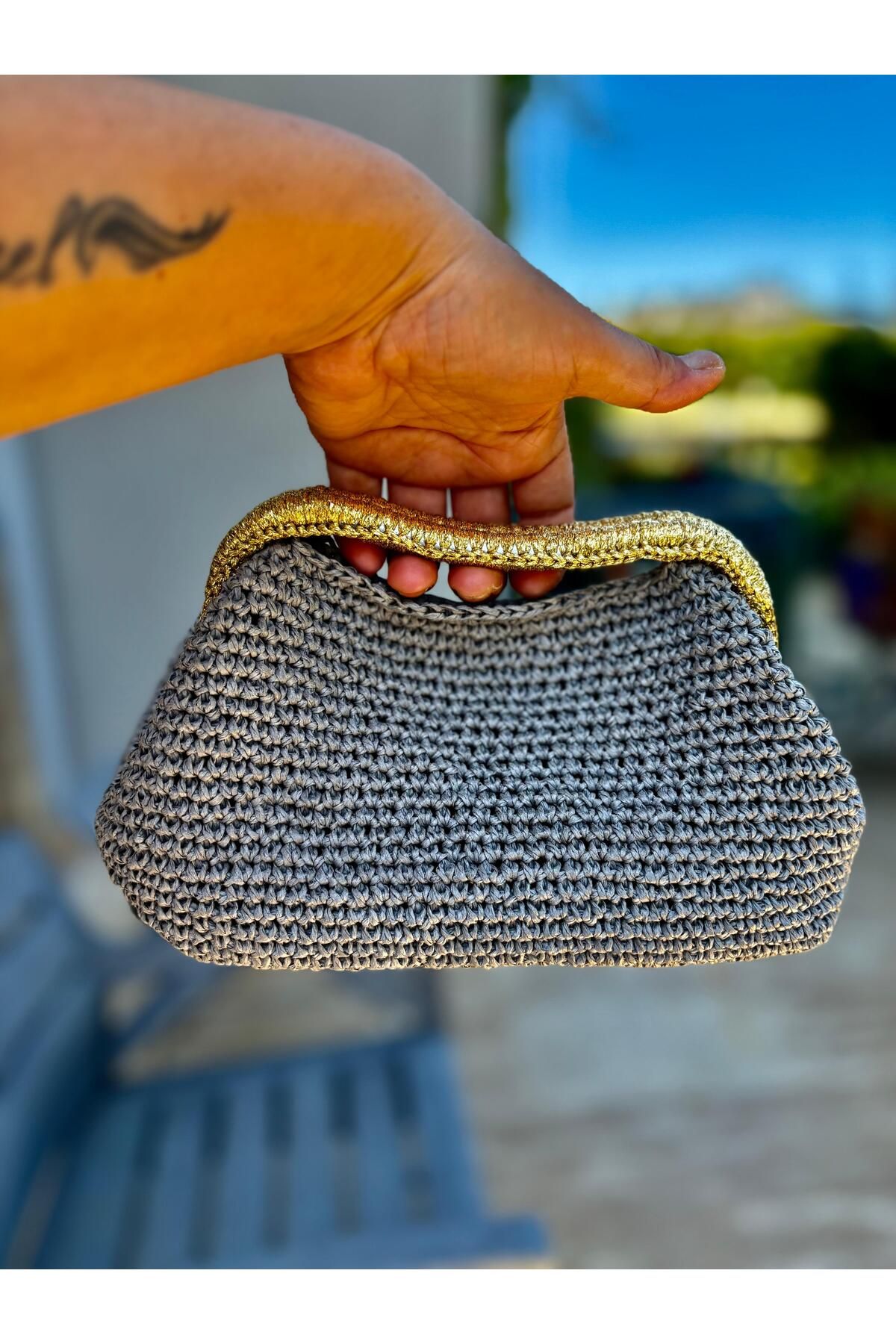 UNİCORNS Hasır Clutch, Hasır El Çantası , Tasarım Çanta, Gizli Burslu Clutch