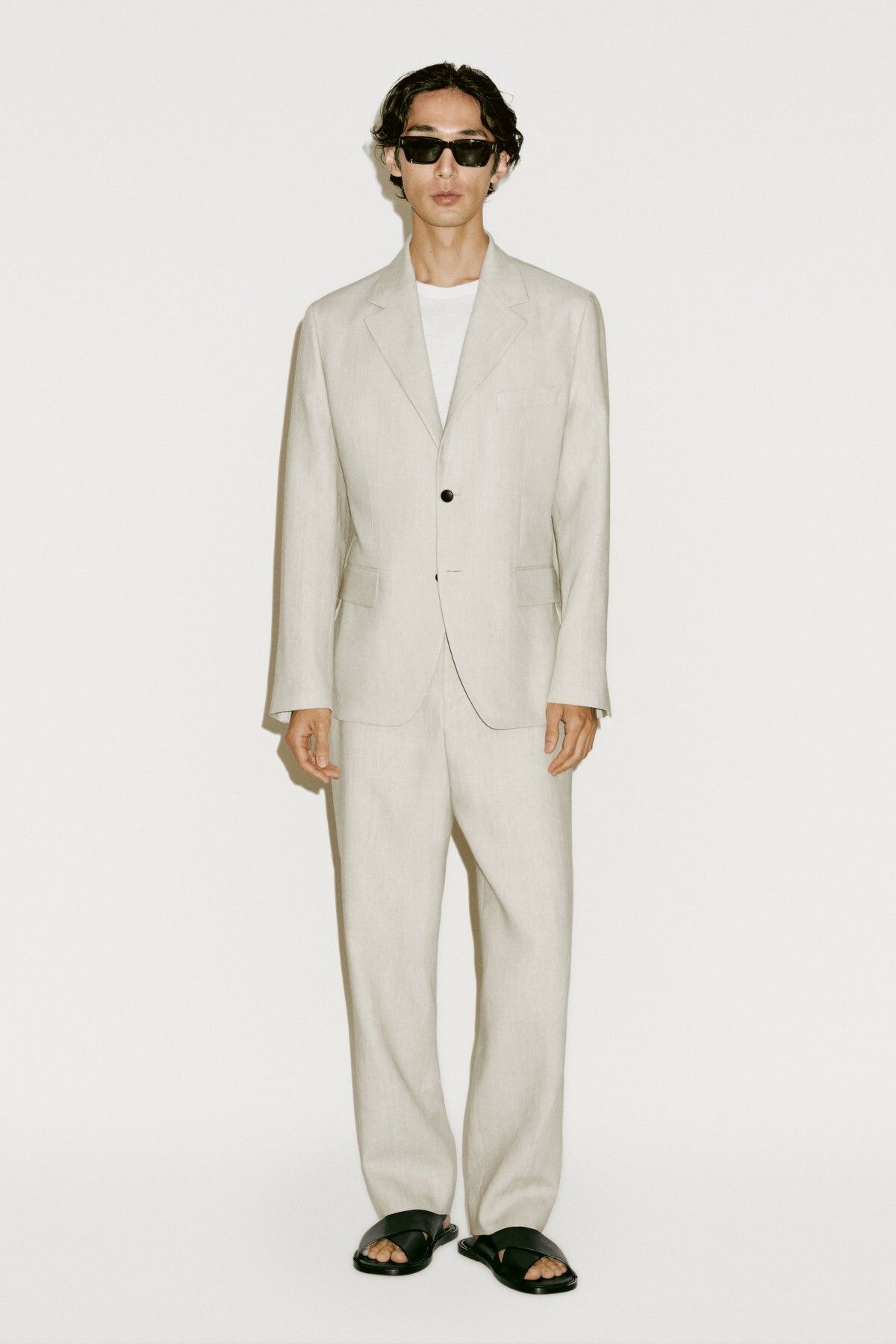 Massimo Dutti %100 keten klasik blazer - Limited Edition