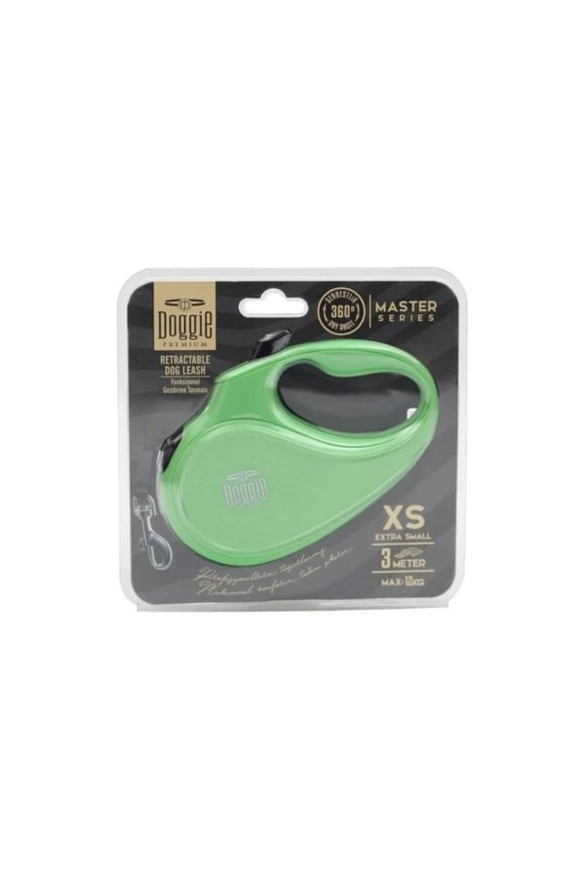 Generic Doggie Master Otomatik Köpek Uzatma Tasması Xsmall Yeşil 12 Kg 3 Mt