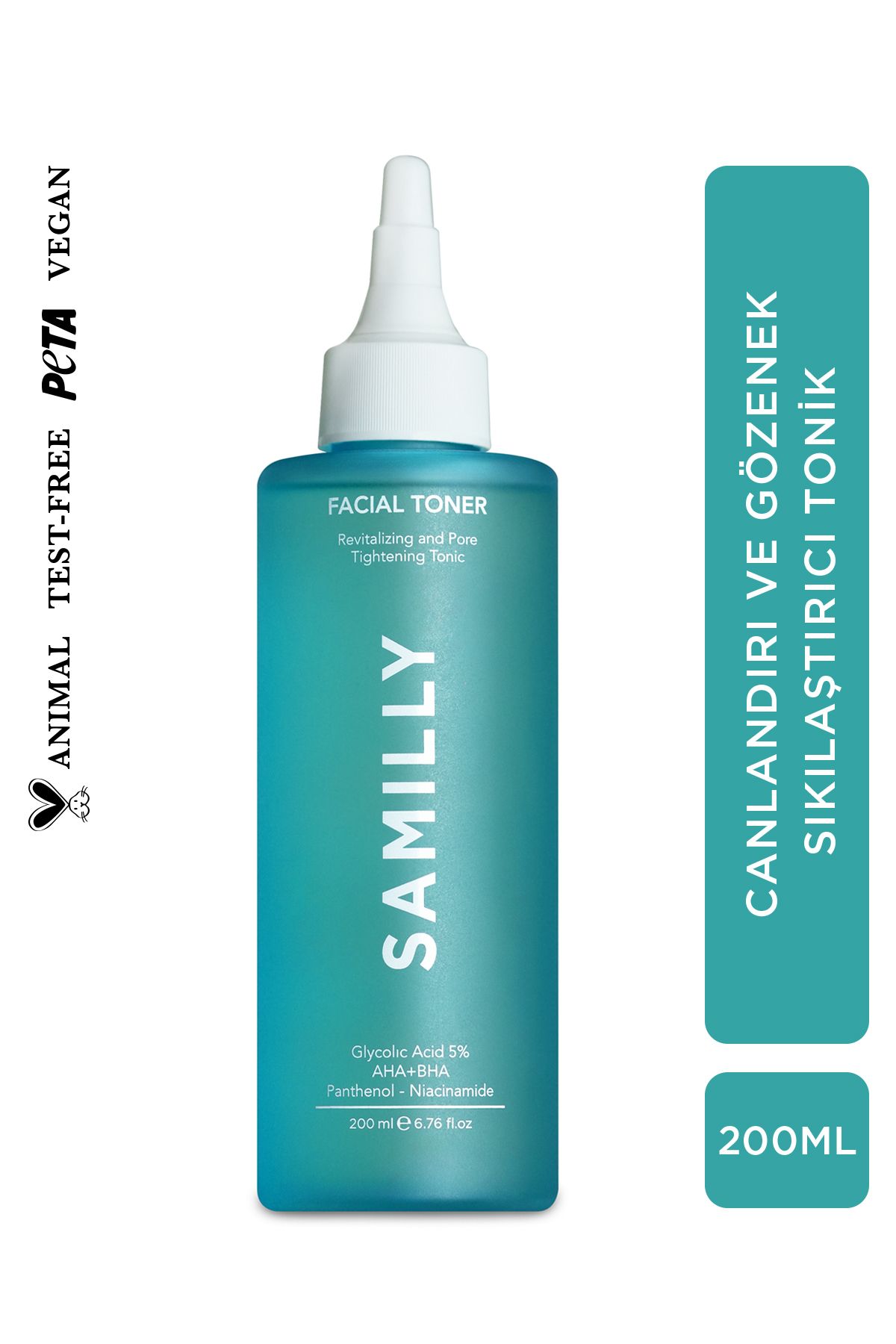 Samilly Tüm Ciltler için Canlandırıcı ve Gözenek Sıkılaştırıcı Tonik 200 ml