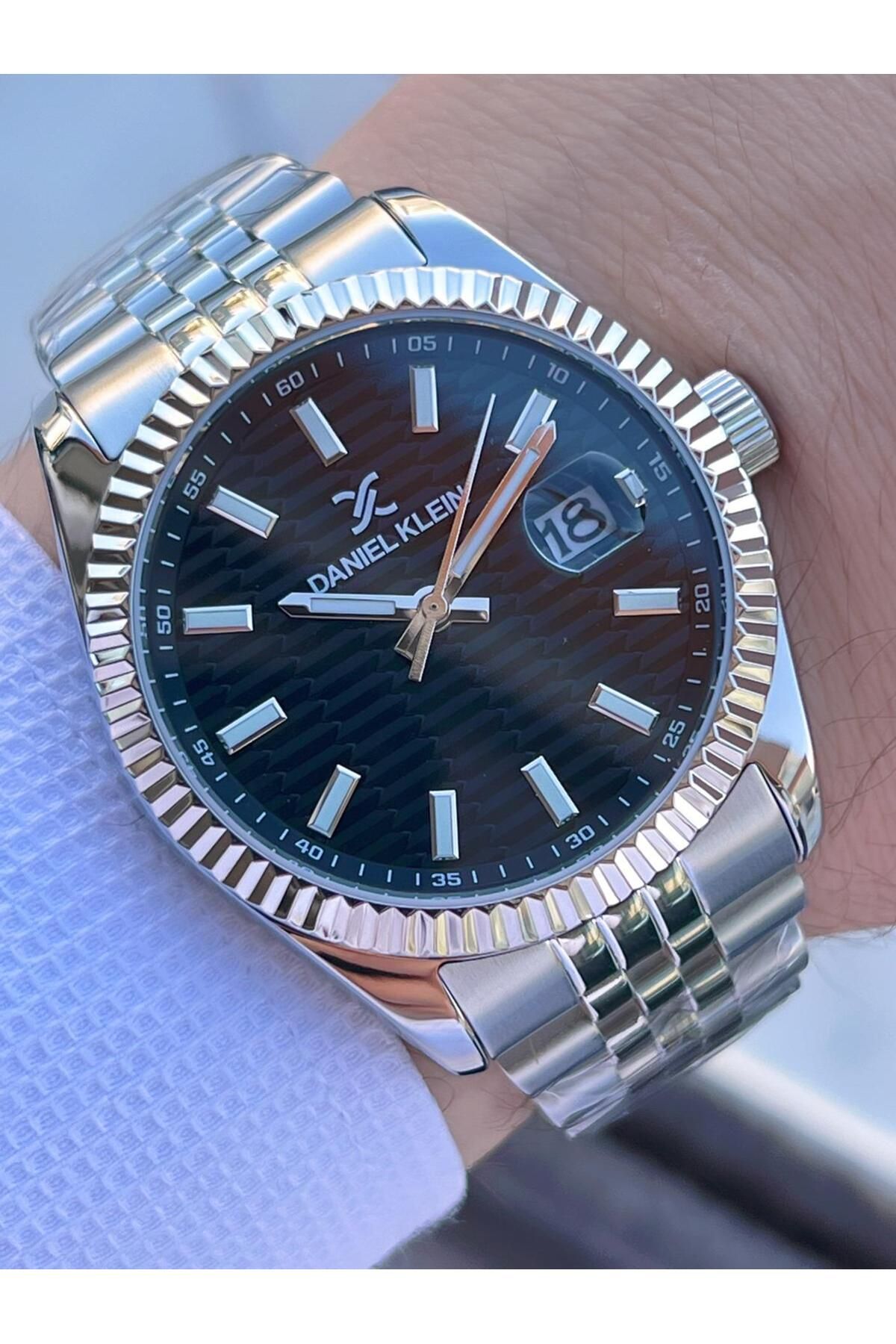 Daniel Klein Takvimli Kadran Rolex Kasa 30 Mt Suya Dayanıklı 2 Yıl Garantili Erkek Kol Saati FG.DK13