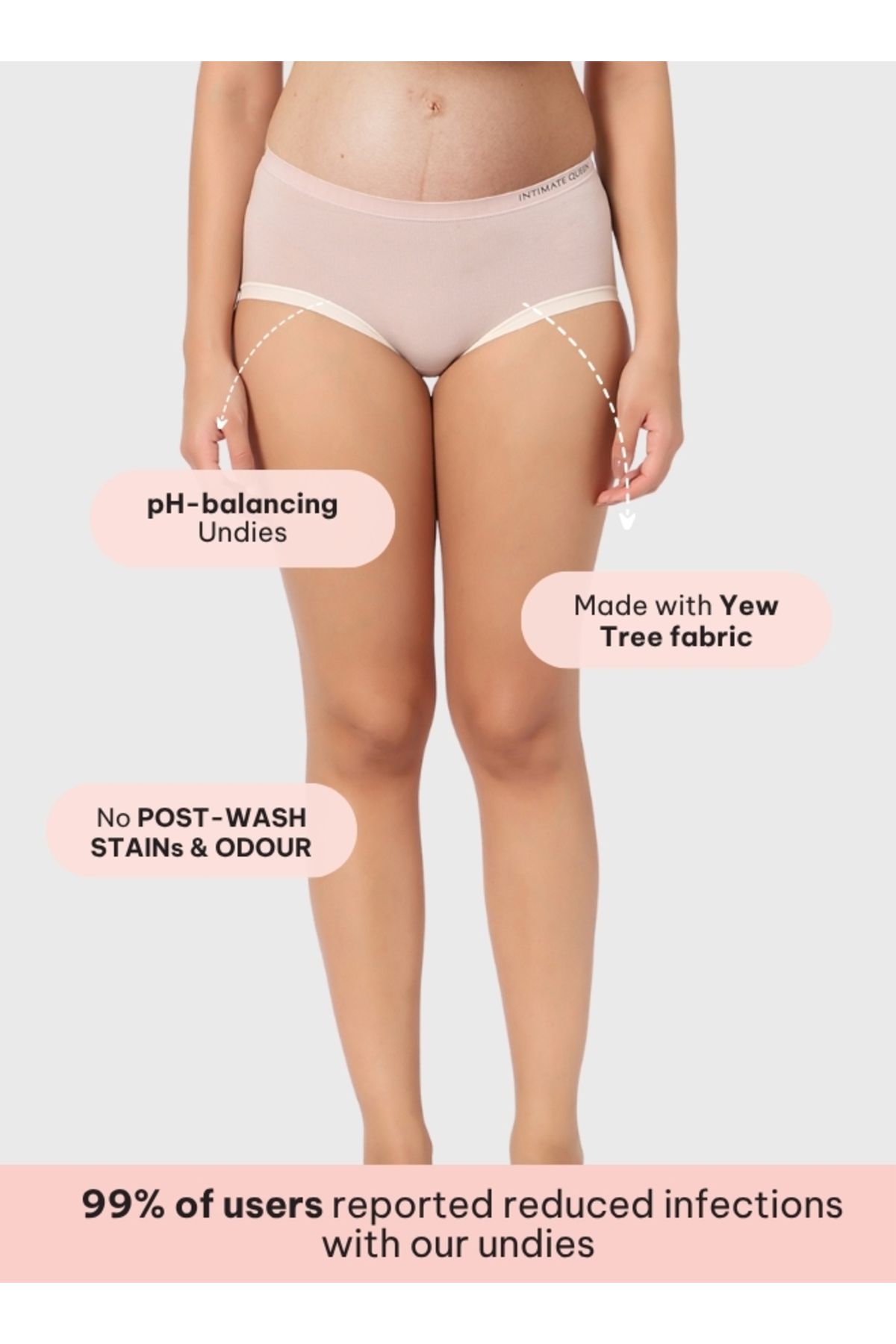 Intimate Queen-Yew Tree Bae Maternity Briefs – Silky Soft, Antibacterial Calm, Full-Coverage Comfort (Pack Of 3) 2