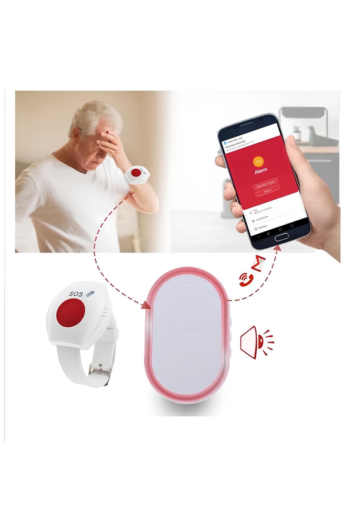 TUYA Yaşlı SOS bilezik buton alarm