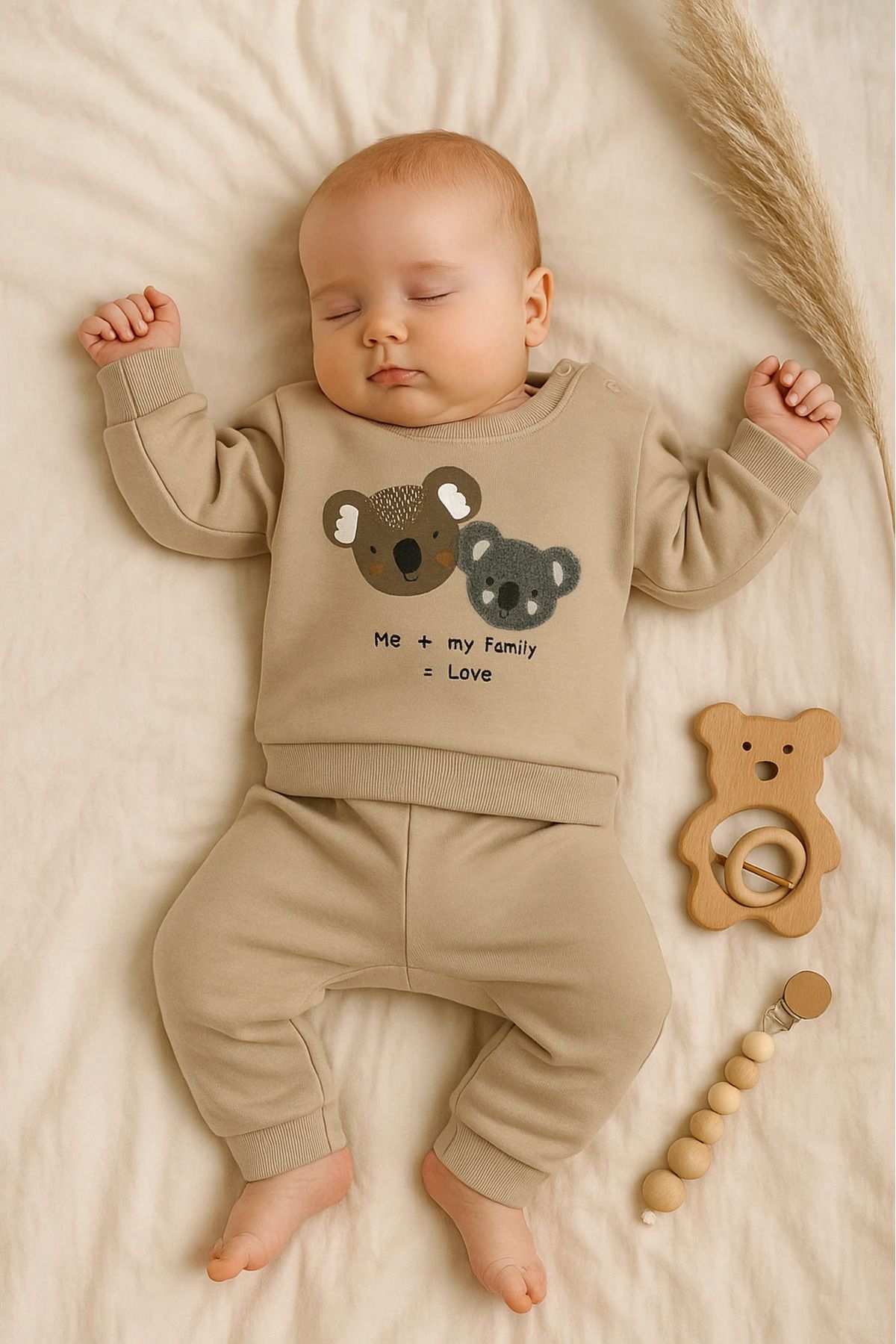 Çıldırıns Süzene Koala Nakışlı 2’li Bebek Takım