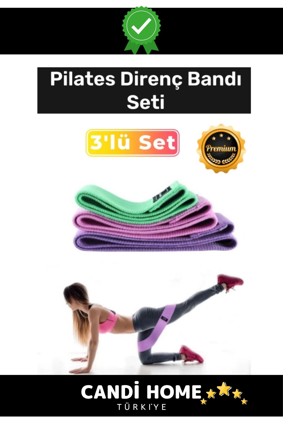 HOBİ CONDİ Yeni Nesil Özel Seri Kaliteli Yumuşak Orta Sert Ebat Ultra Sağlam Loop Pilates Direnç Bandı Seti