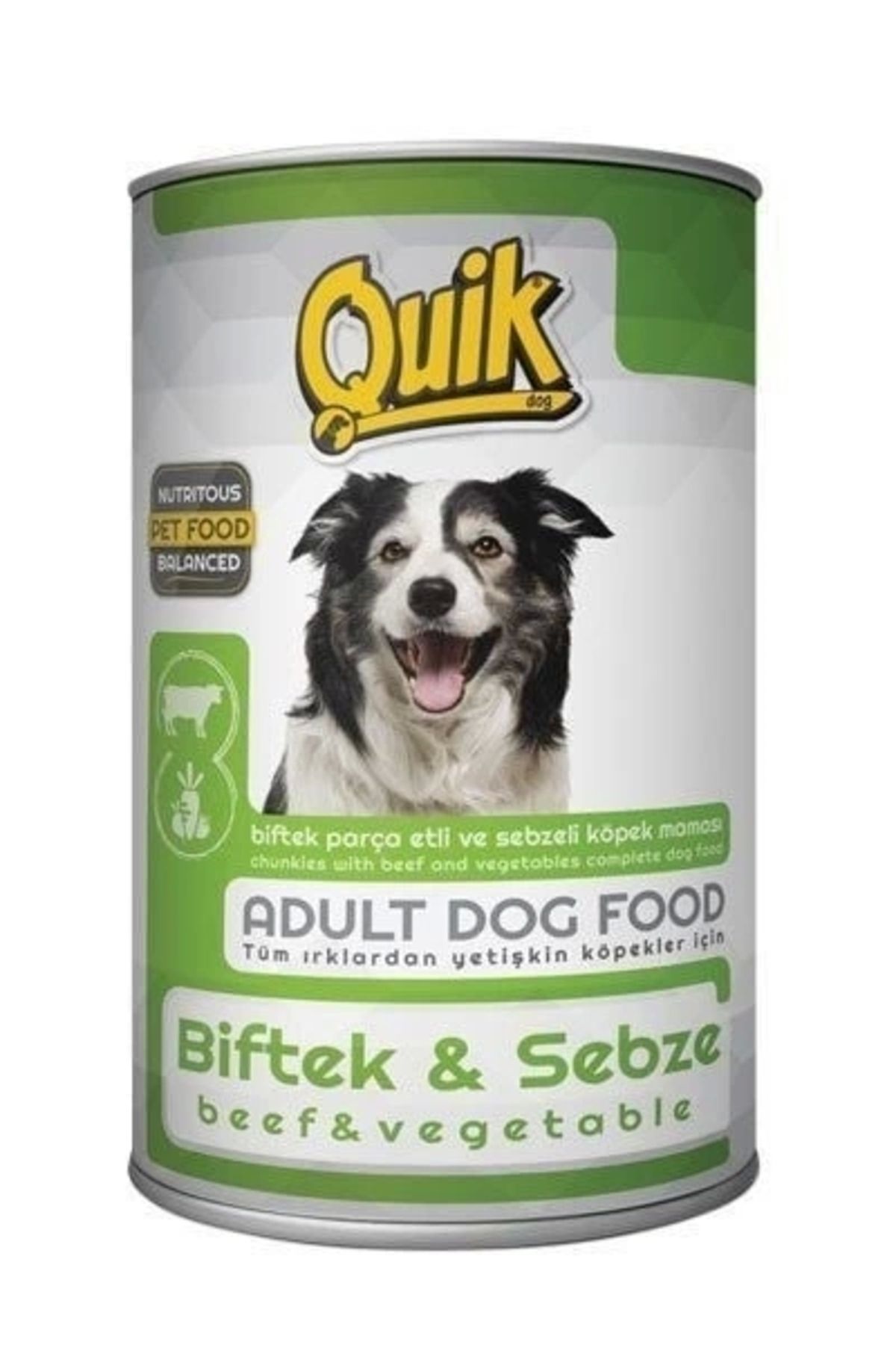Generic Quik Biftek ve Sebzeli Köpek Maması Konservesi 415 Gr