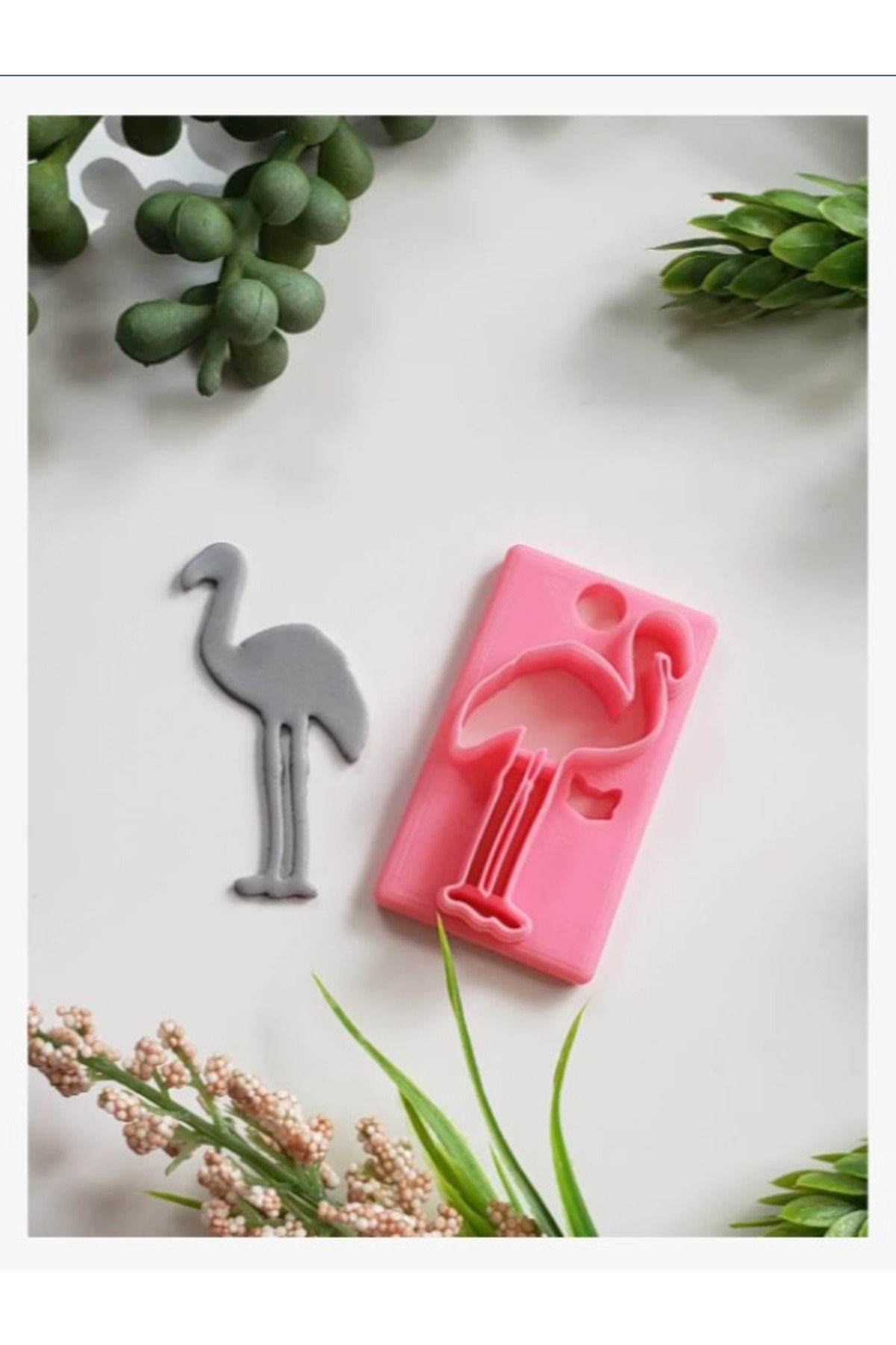 Muhcu Home Flamingo - Kurabiye Kalıbı - Kil- Polimer - Seramik Kesici