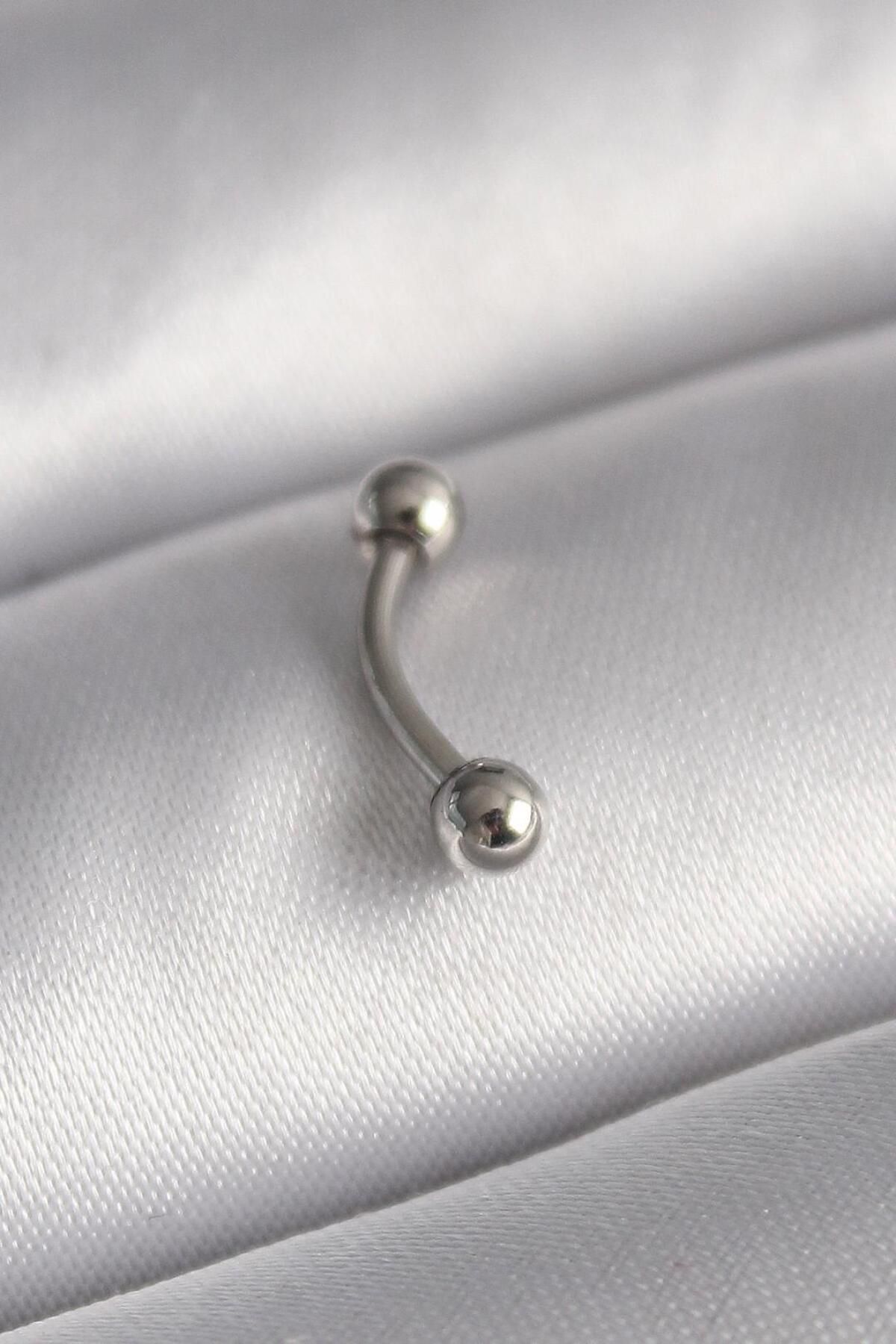 AfraBeauty 316L Çelik Gümüş Renk Topçuk Model Piercing
